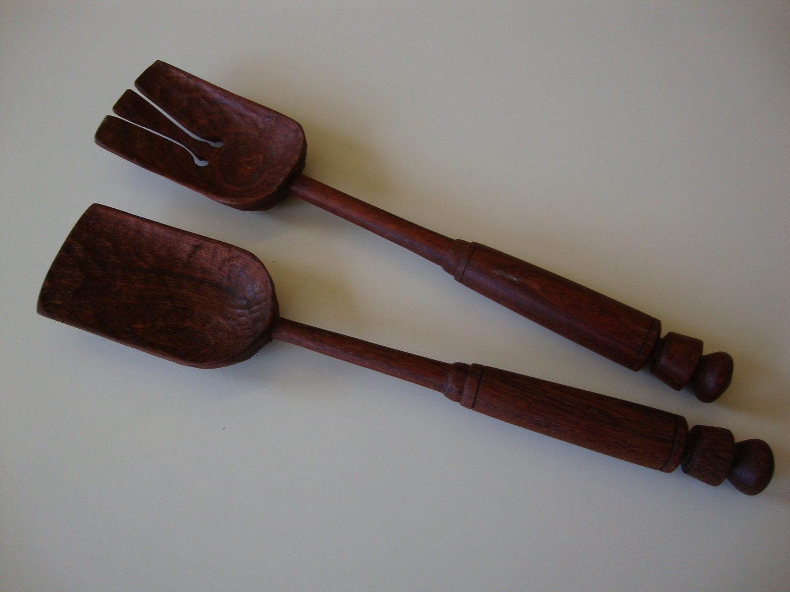Handcarved Wooden Salad Sets 6 
