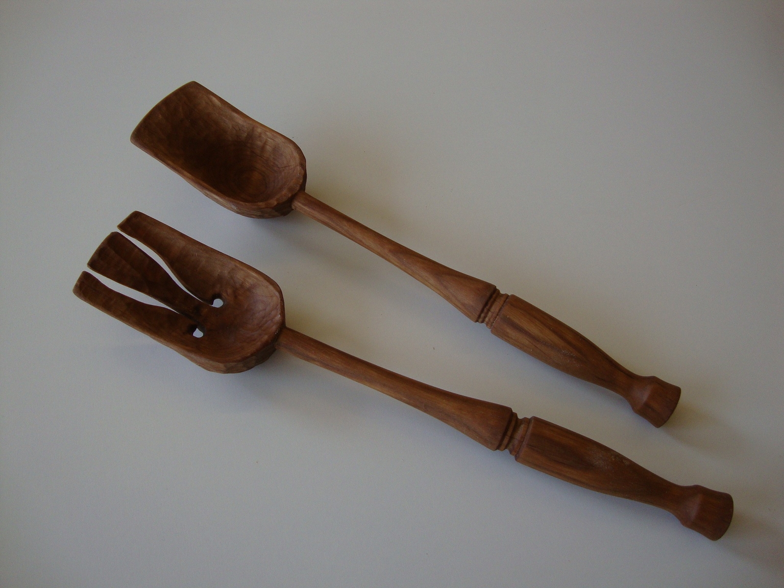 Handcarved Wooden Salad Sets 7 
