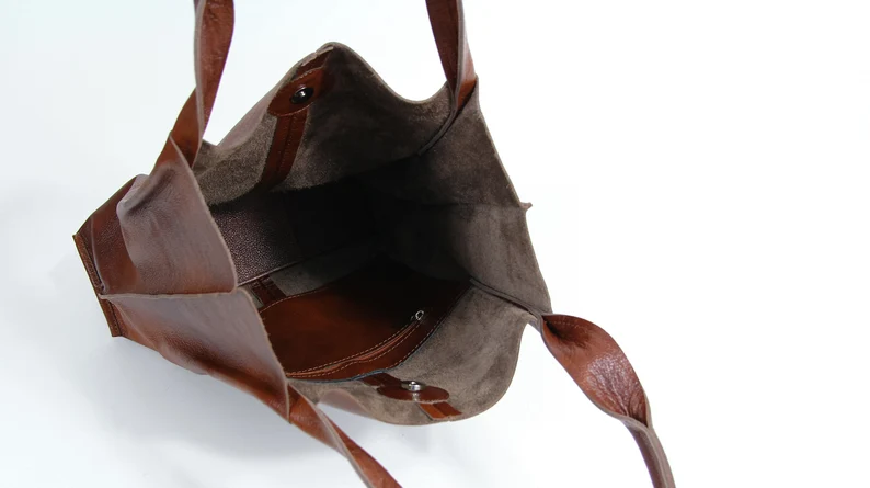 Leather Shopper Bag, Leather Tote Bag, Large Handbag, Large Tote Bag, Shoulder Bag 2 