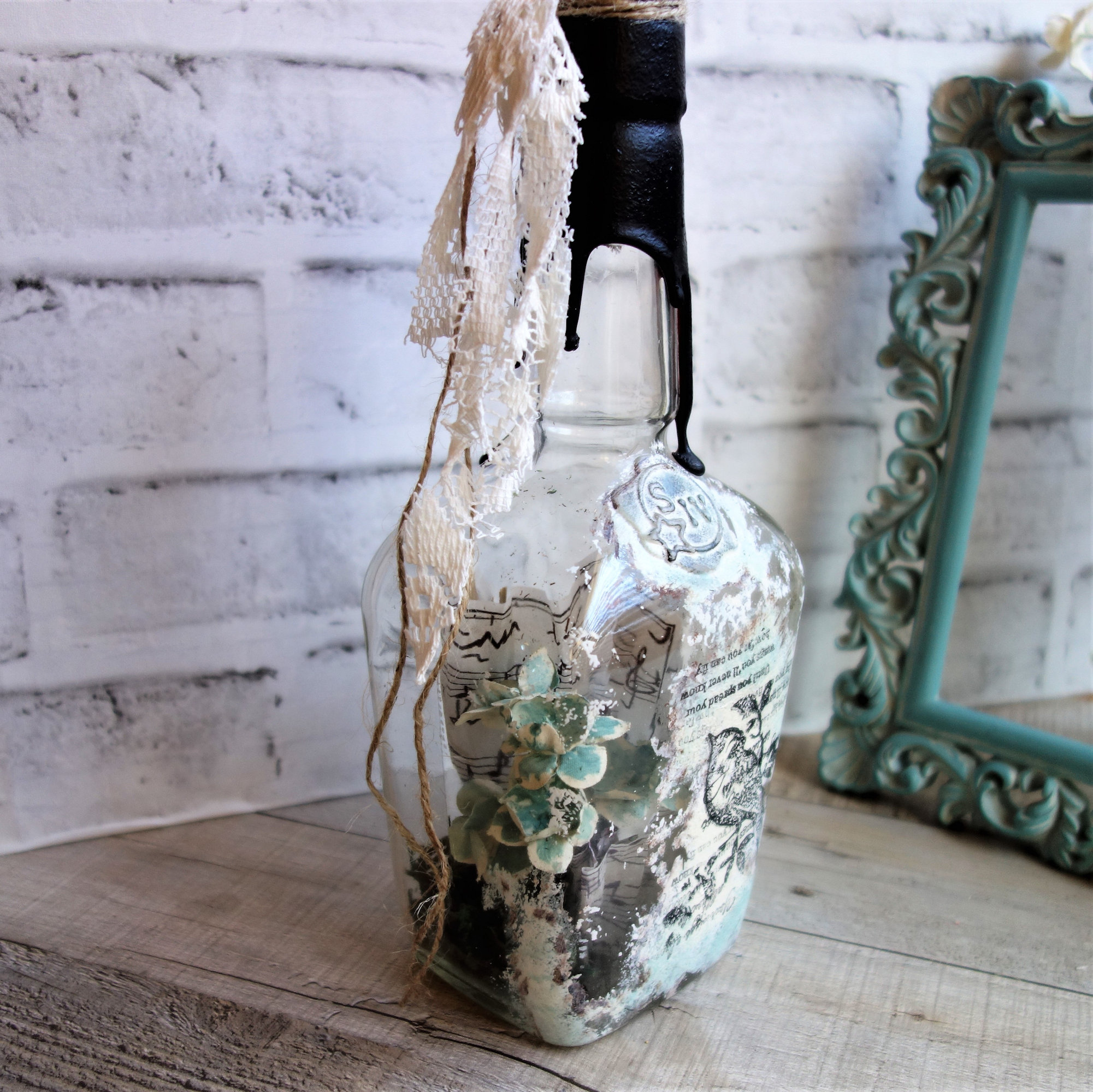 Folk Art Song Bird Décor Music Notes Message In A Bottle Musical Notes Décor 4 