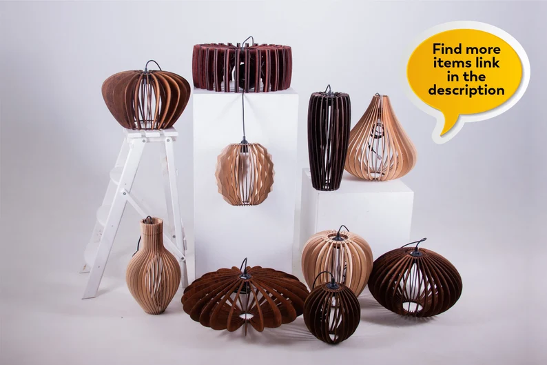 Wooden Lamp Shade,Hanging Lamp Shade,Decorative Lamp Shade 3 