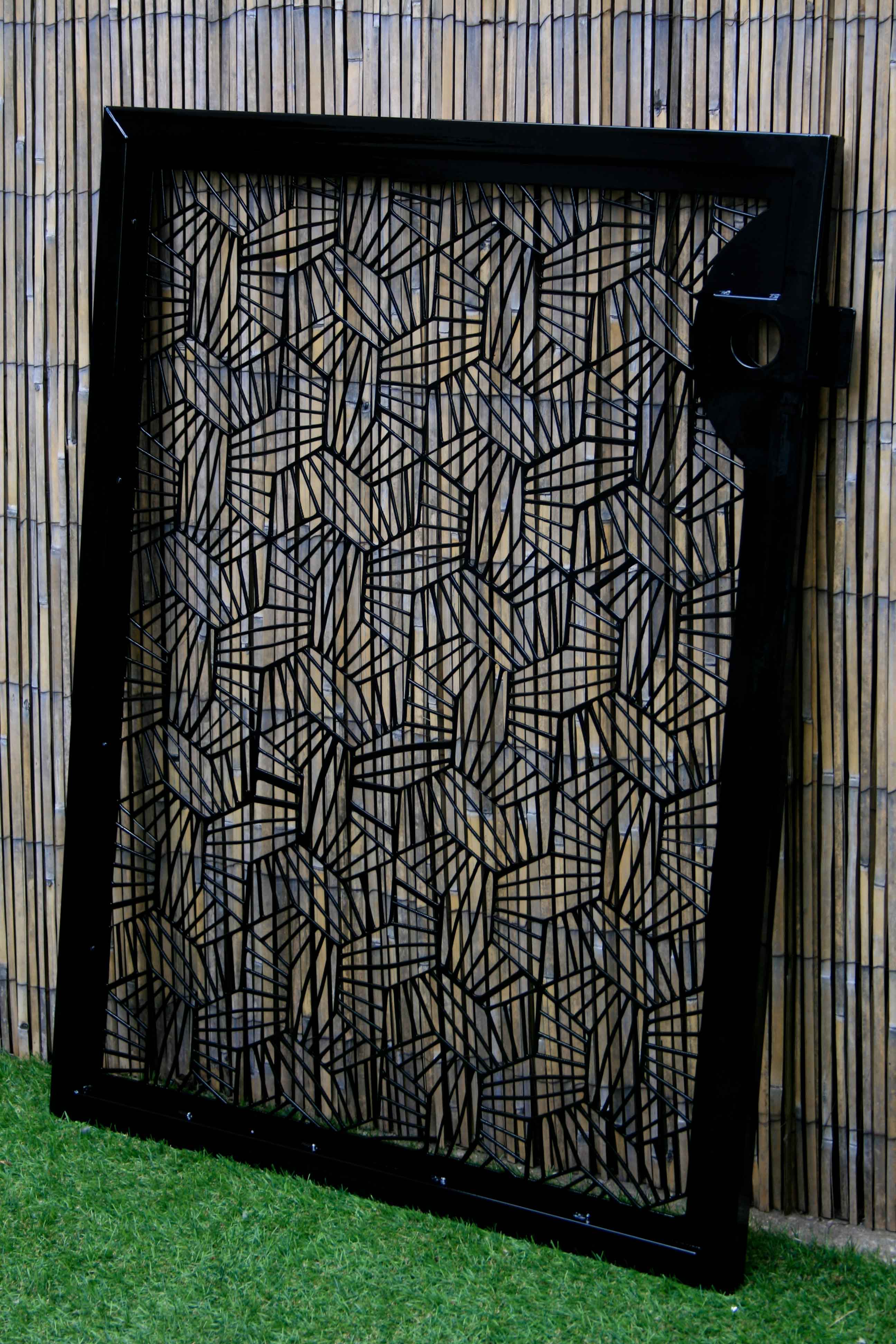 Ornate Steel Gate - Decorative Steel Panel - M.C. Escher - Handmade - Custom Gate - Garden Gate