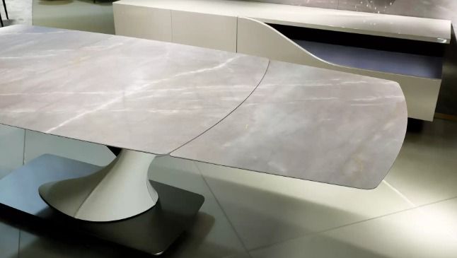 Archimede 72 Allungabile by Reflex - Extendable dining table with leather-covered legs 2 