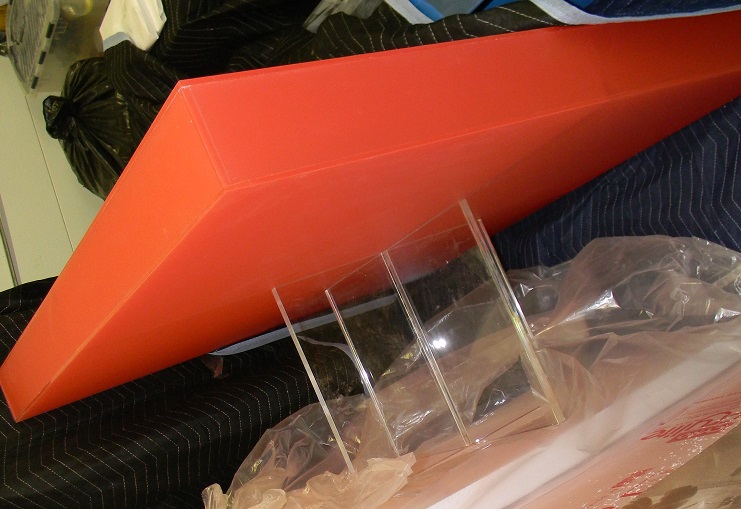Acrylic Coffee Table - "X" Based With Custom Colored Square Top - Hand Crafted And Made To Order 2 