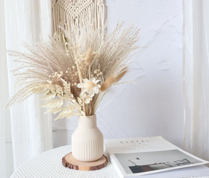 Pampas Grass Bouquet,Vase Filler,Dried Flowers,Natural Flower Decor 4 