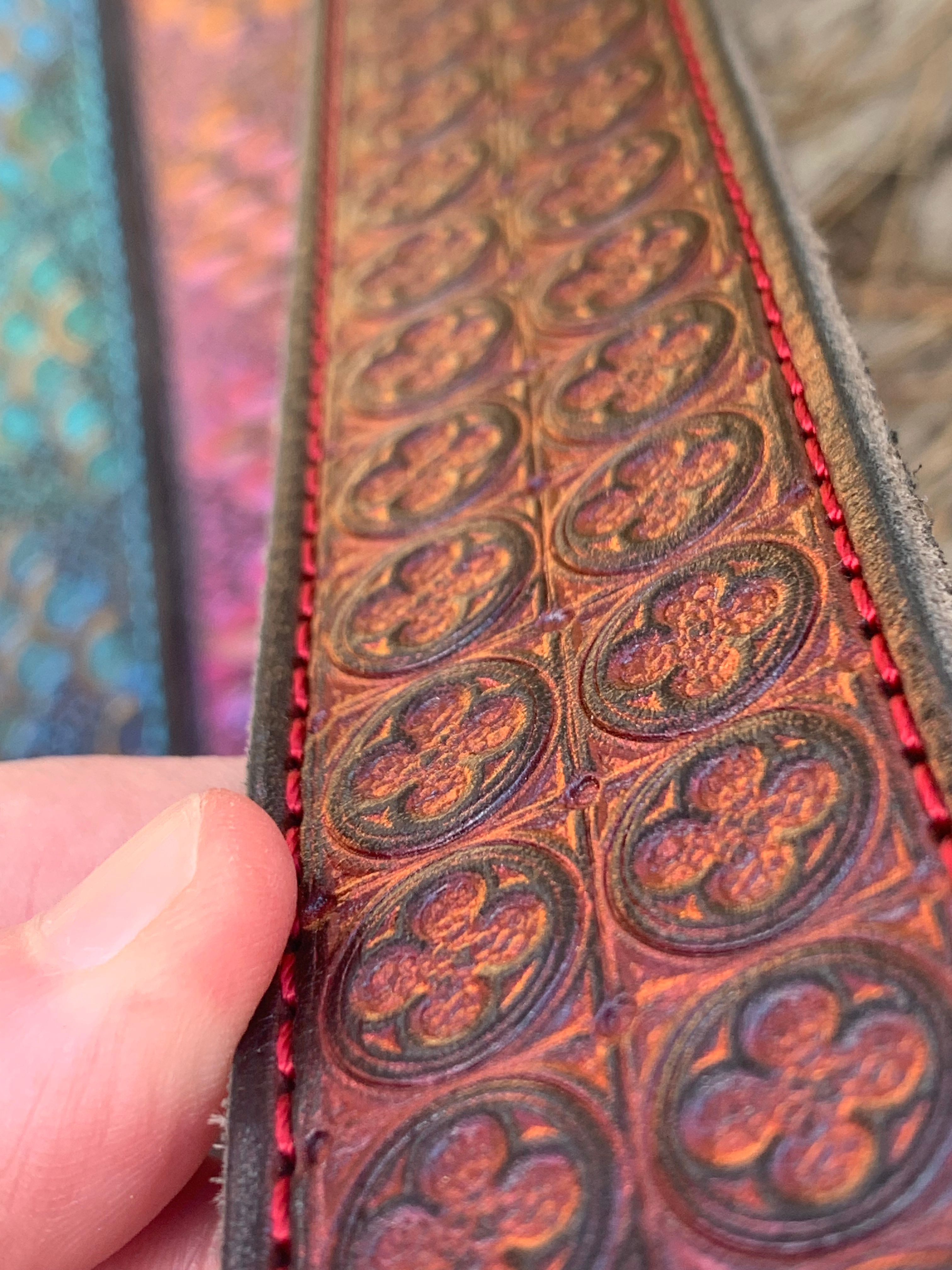 Custom stamped leather belts  3 