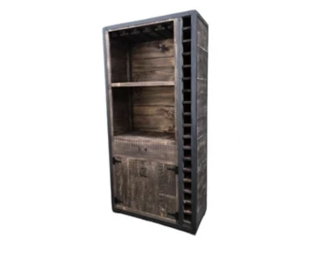 Rustic Industrial Wine Cabinet / Rack / Liquor Cabinet / Reclaimed Wood