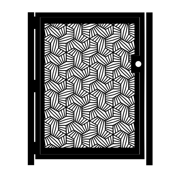 Ornate Steel Gate - Decorative Steel Panel - M.C. Escher - Handmade - Custom Gate - Garden Gate 2 