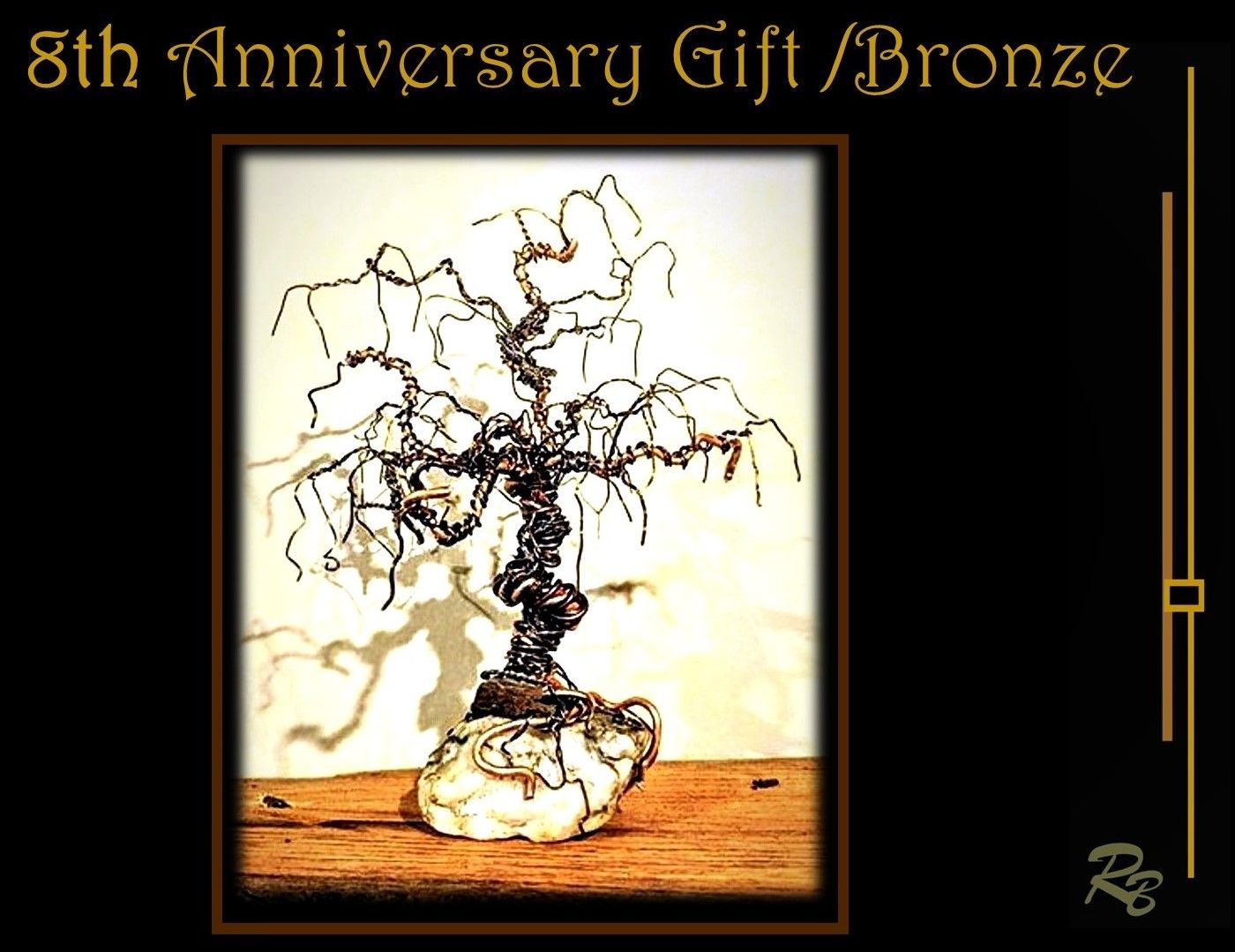 8th Anniversary gift, Bronze wire Tree, Tree of life, Bronze Anniversary gift, eight year anniversary, gift, eighth Anniversary gift 