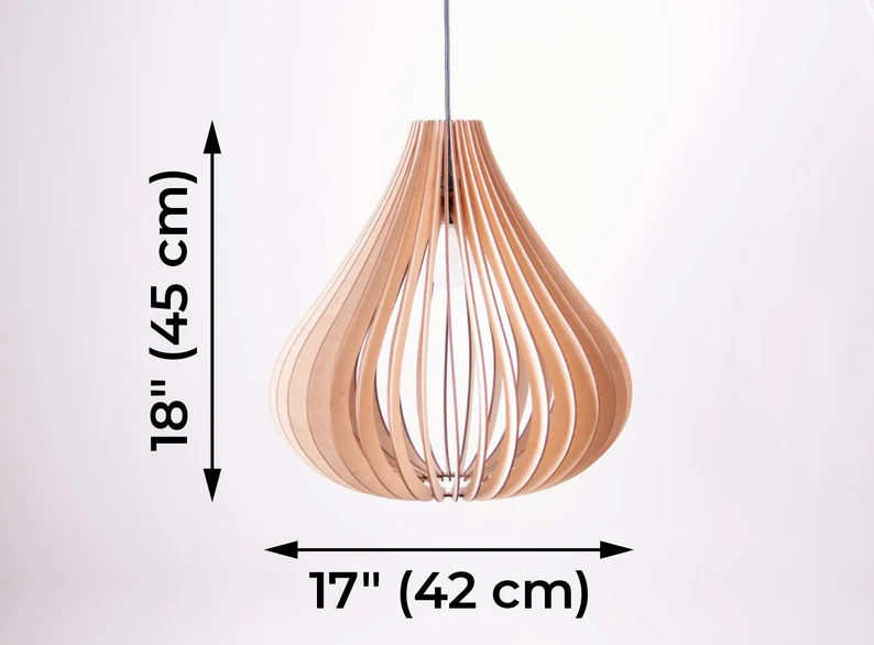 Wooden Lamp Shade,Hanging Lamp Shade,Decorative Lamp Shade