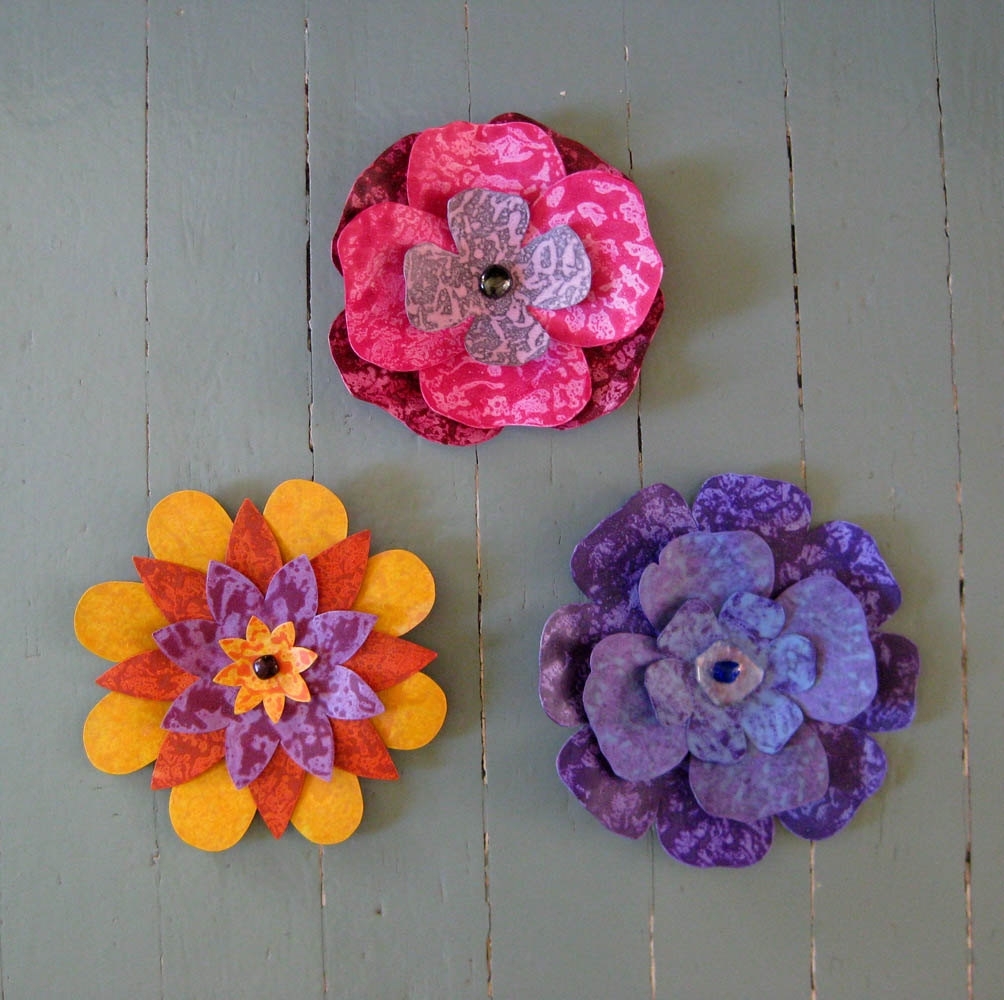 Handmade Upcycled Metal Flower Wall Art Sculpture 2 
