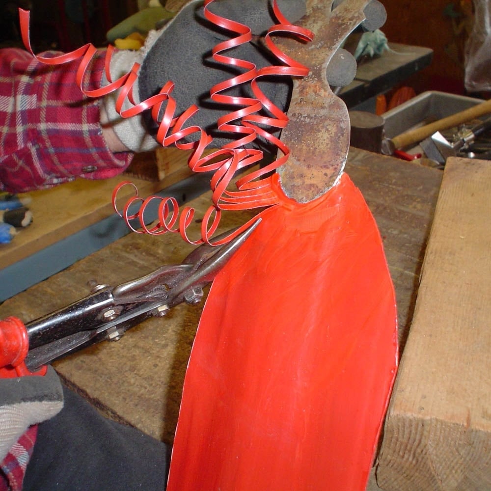 Handmade Upcycled Metal Skater Girl Wall Art Sculpture 3 