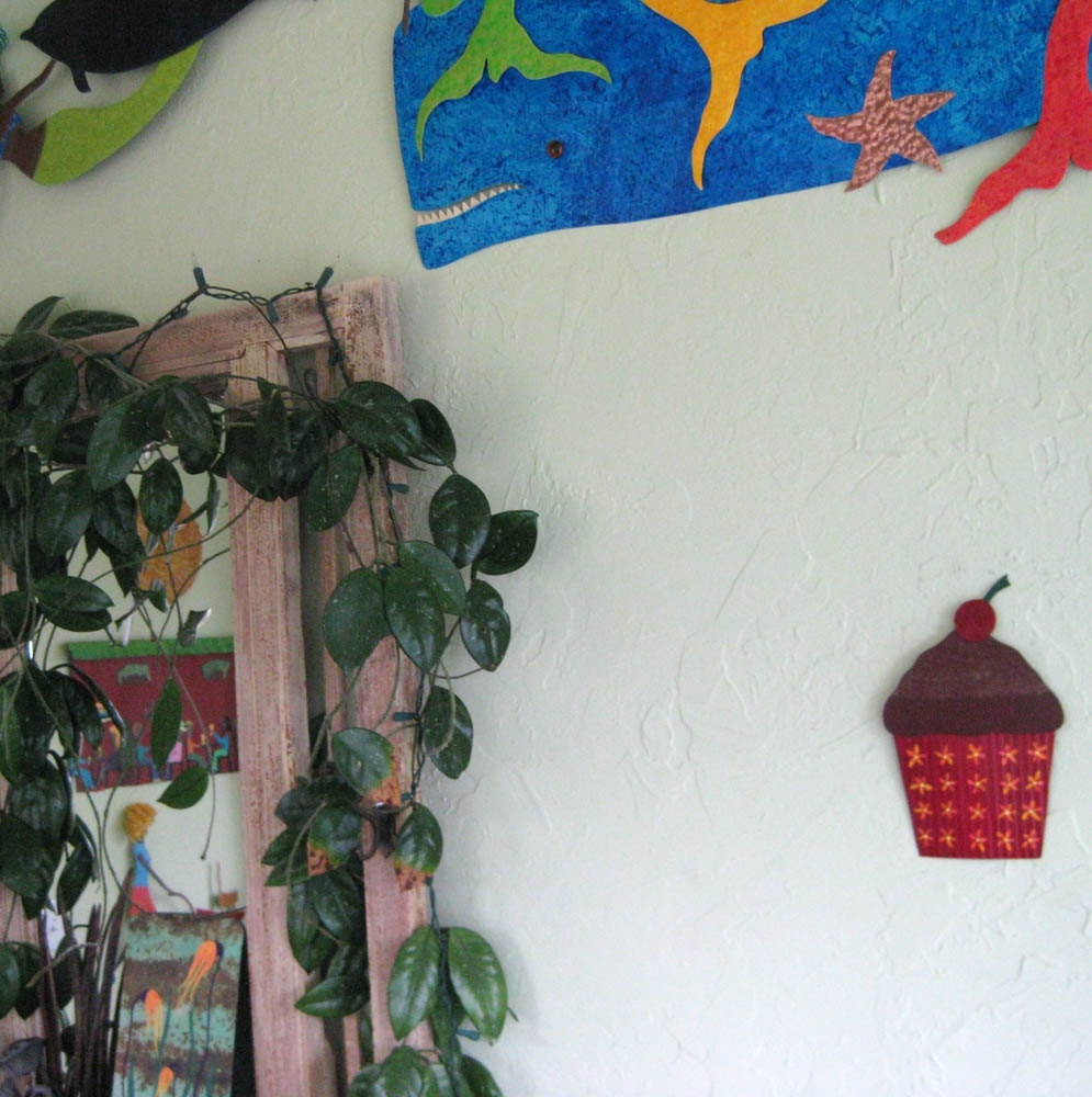 Handmade Upcycled Metal Chocolate Fudge Cupcake Wall Art Sculpture 4 