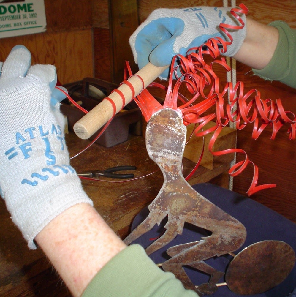 Handmade Upcycled Metal Sheep Garden Stake 3 