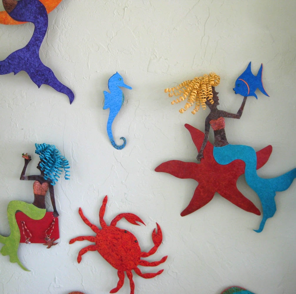 Handmade Upcycled Metal Sealife Wall Art Sculpture 4 