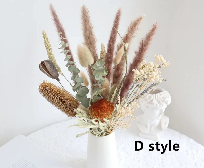 Pampas Grass Bouquet,Vase Filler,Dried Flowers,Natural Flower Decor