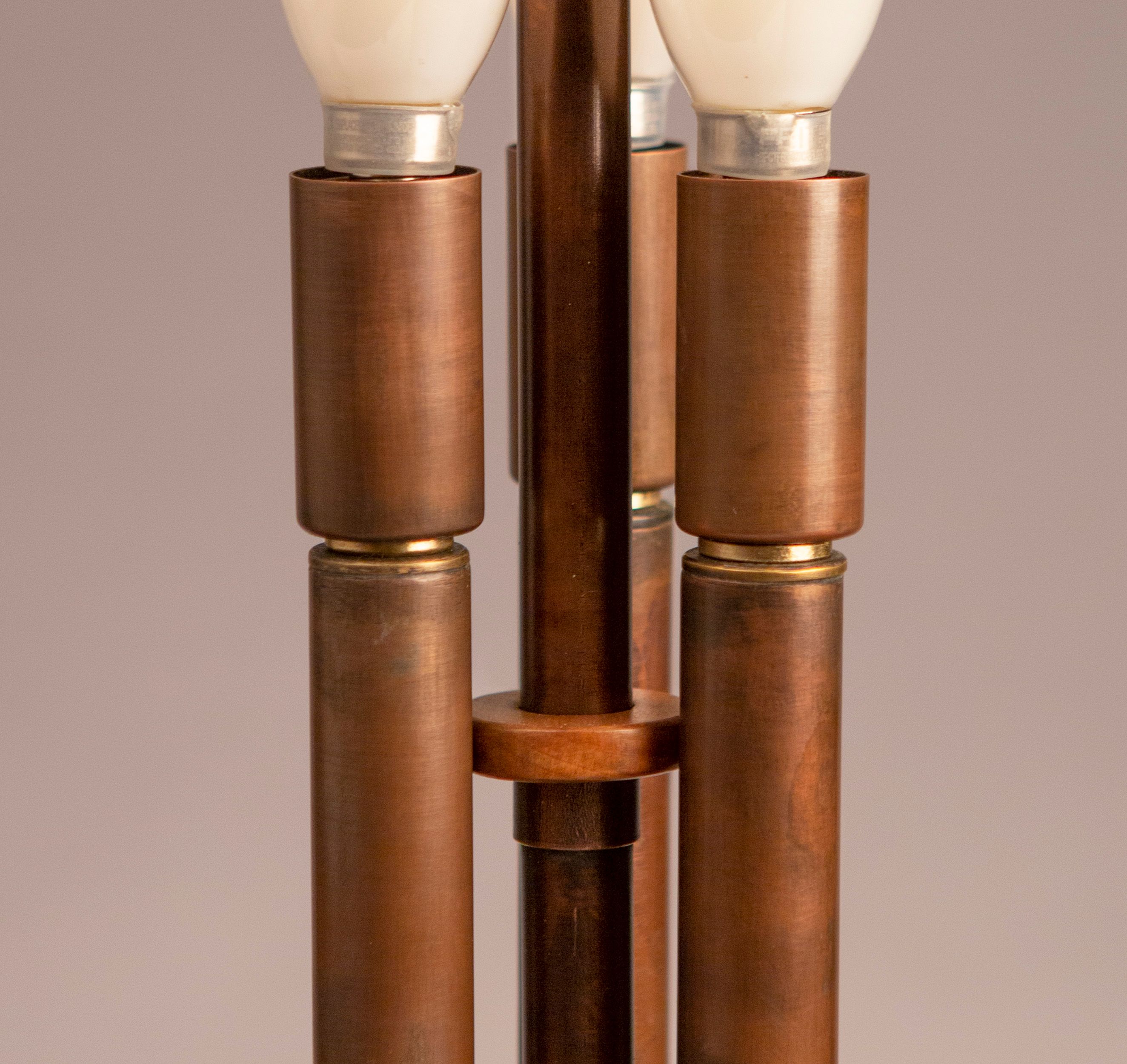 Orange Tri-Light Table Lamp 3 