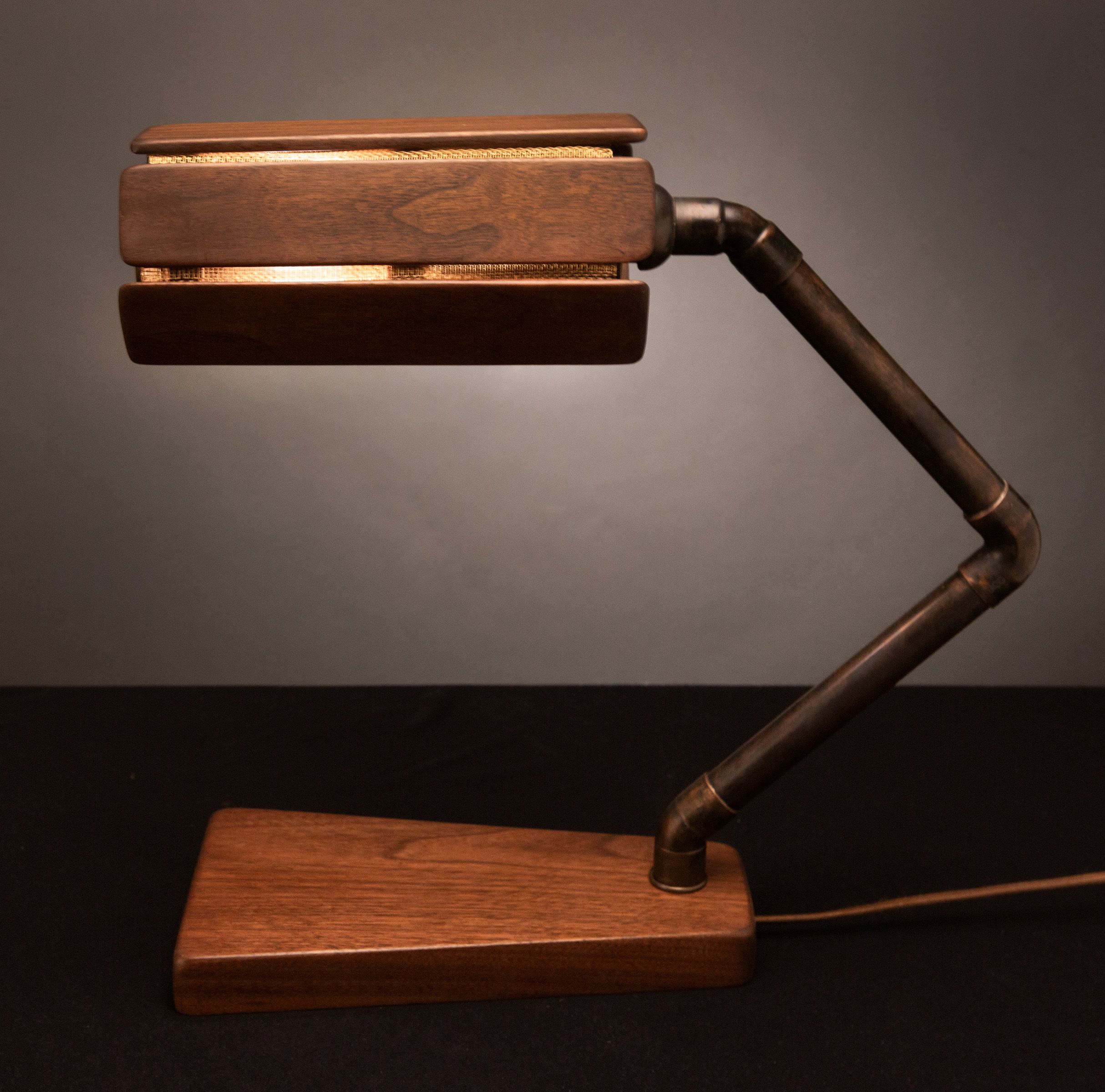Walnut Slats Desk Lamp
