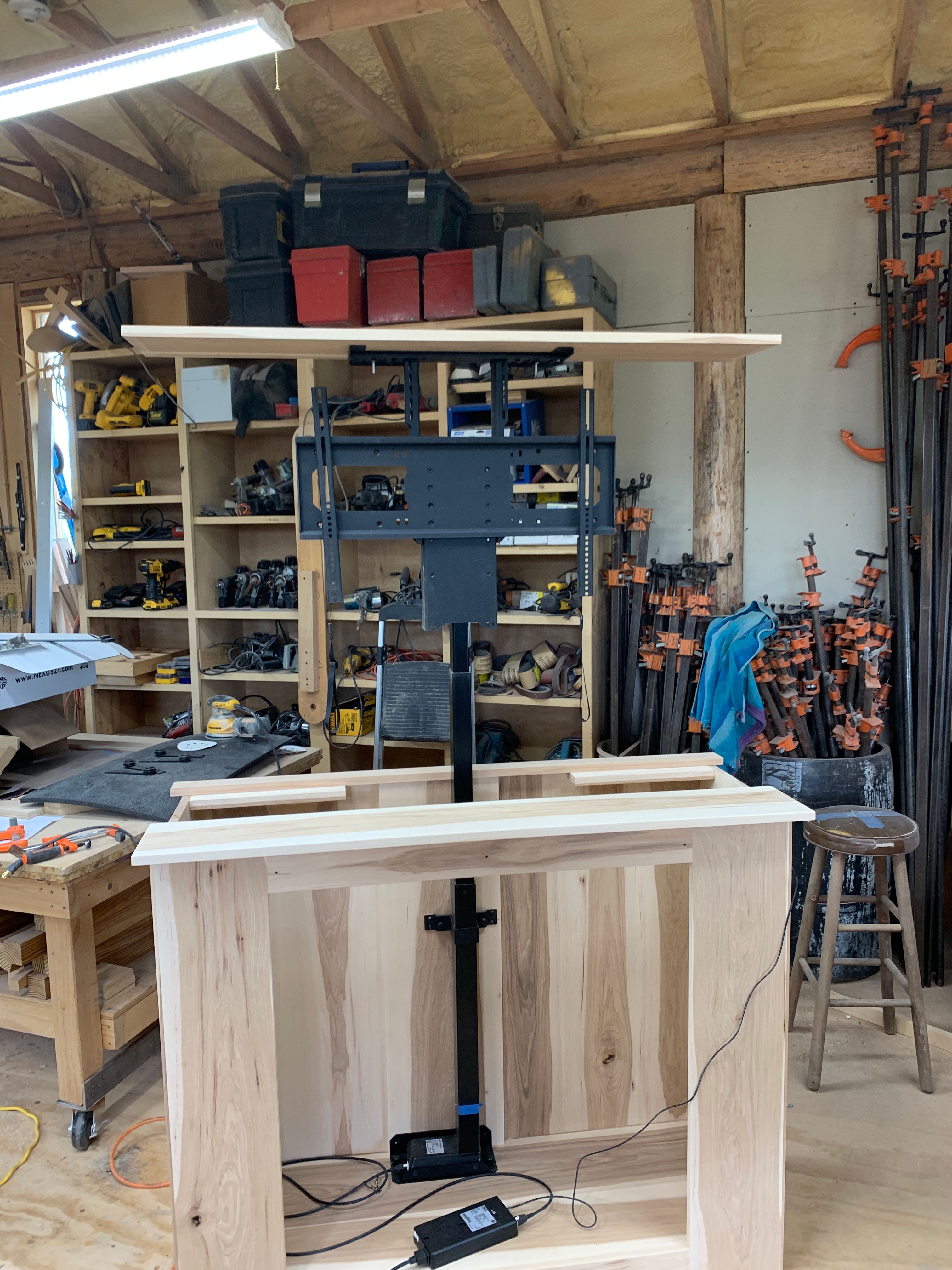 Hickory TV Cabinet with remote control lift 3 