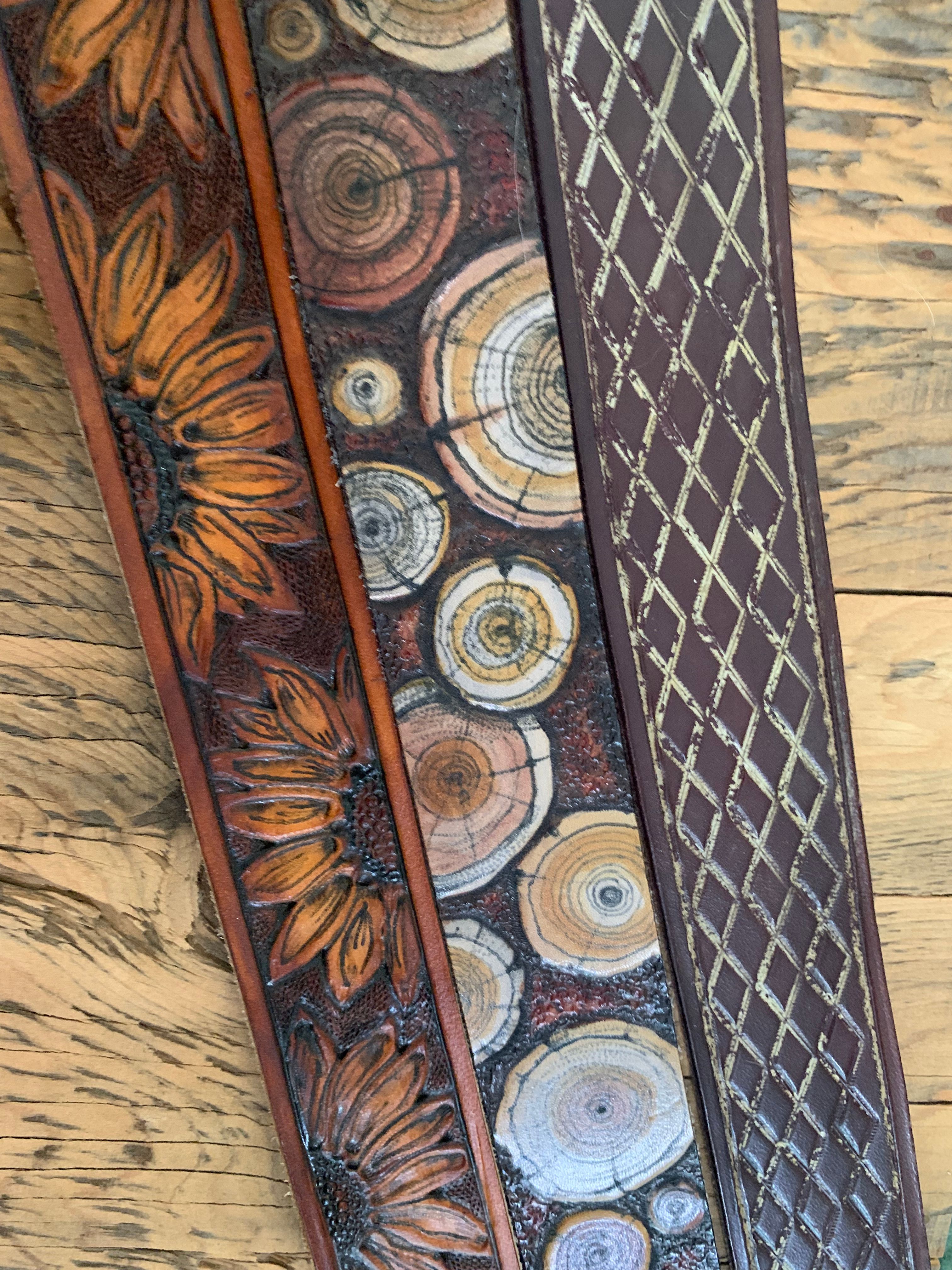 Hand tooled leather belts 5 