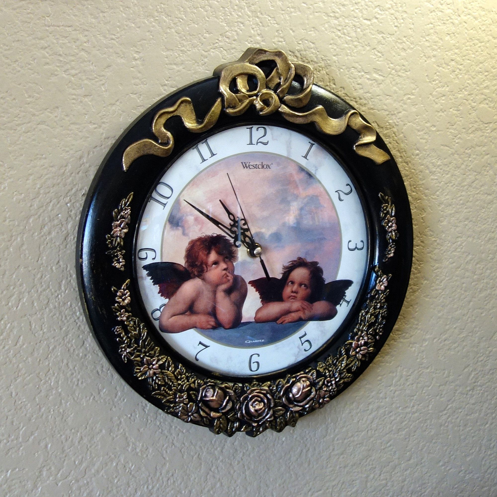 Romantic Cherub Clock Whimsical Cherubs Wall Clock 2 