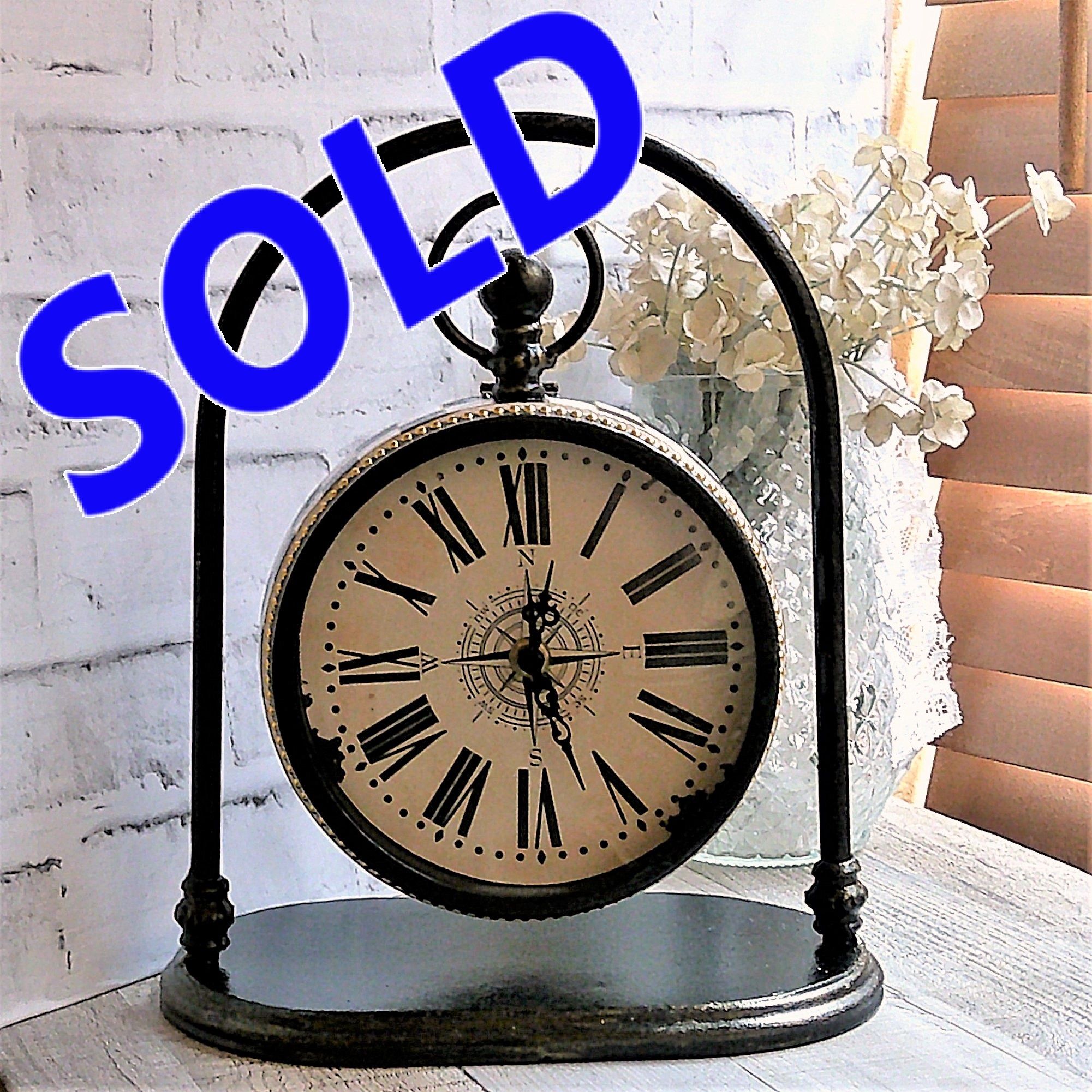 Elegant Check Vintage Mantle Clock Large Checked Clock Checkered Decor