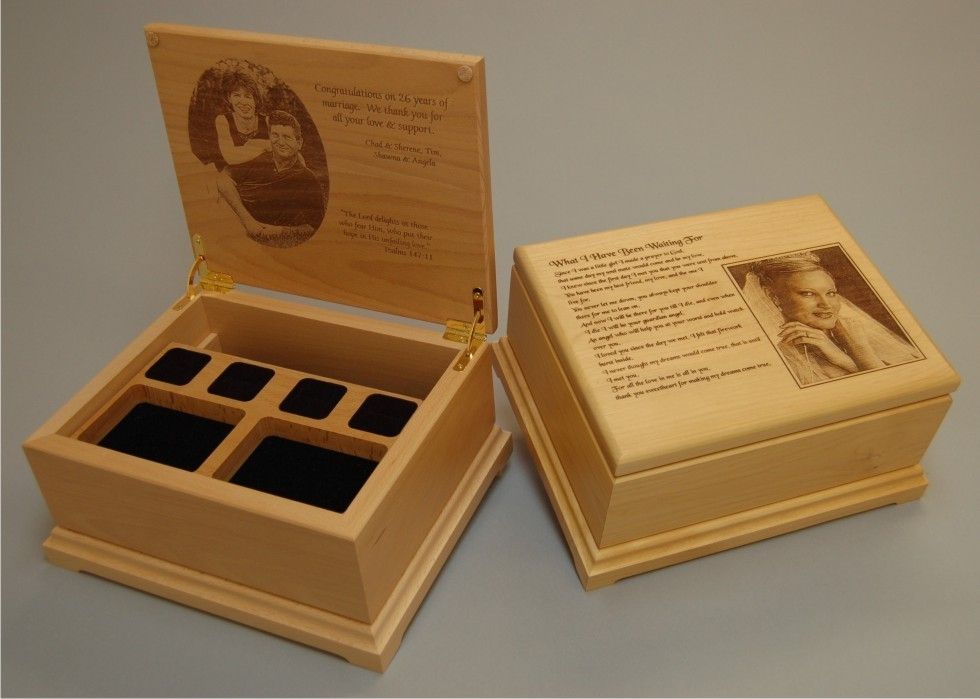 Custom Laser-Engraved Jewelry Box by Frontiernow Engraving and Graphics