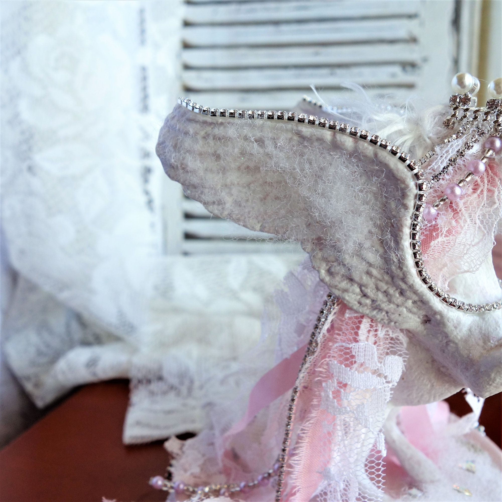 Winged Unicorn Figurine Shabby Chic Pegacorn Statue 3 