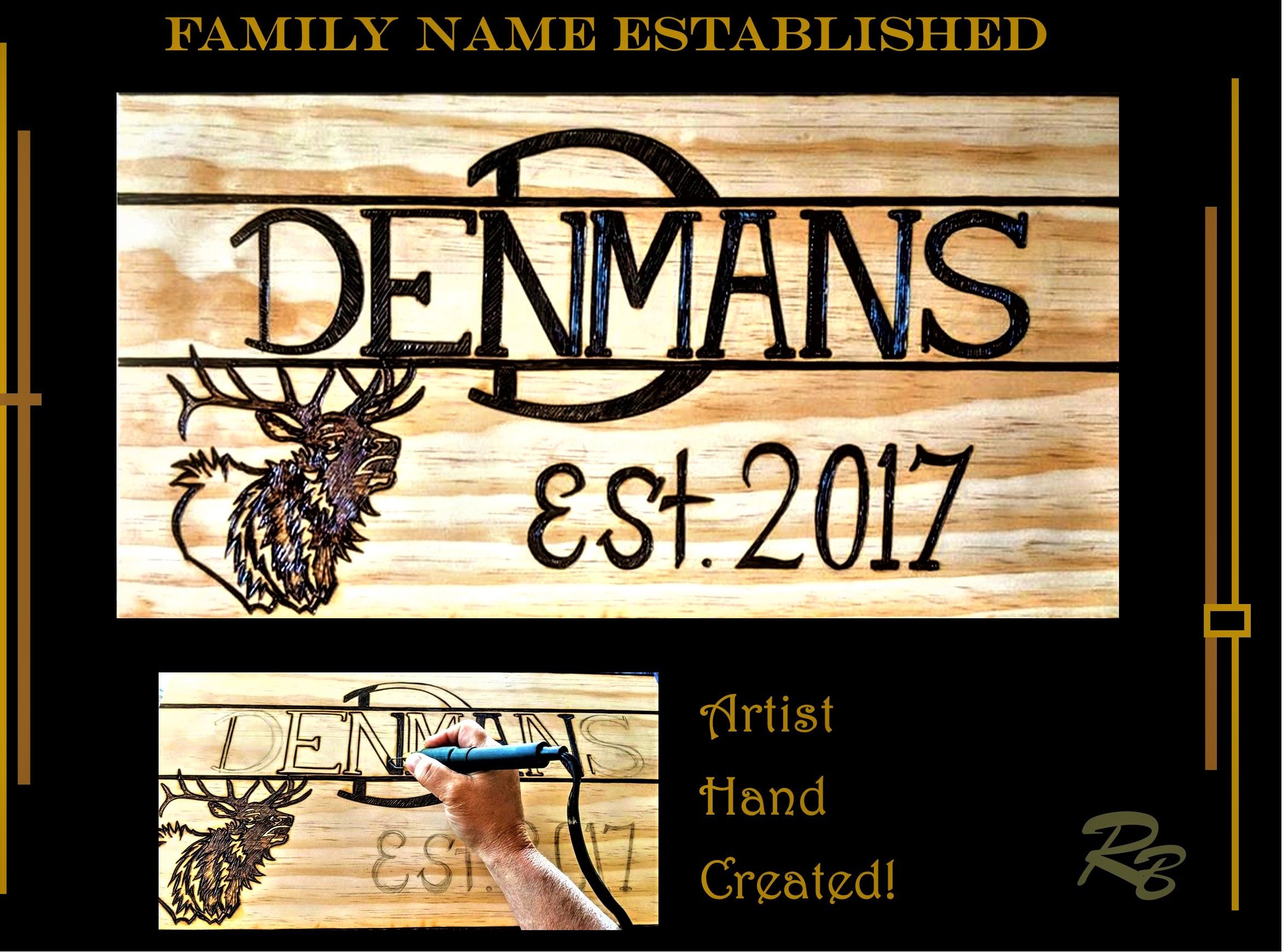 Family name sign, Five Year, Wood Anniversary Gift, Established Sign, Personalized,  Gifts,  5 