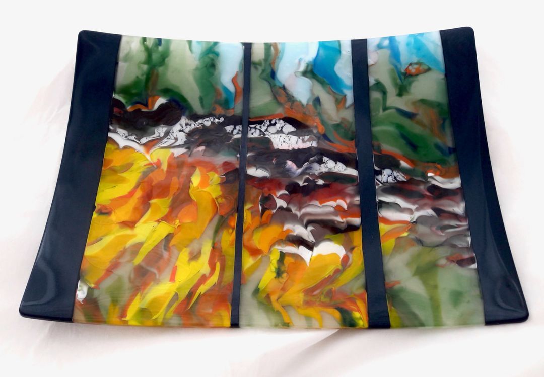Fused Glass Serving Platter - Arroyo