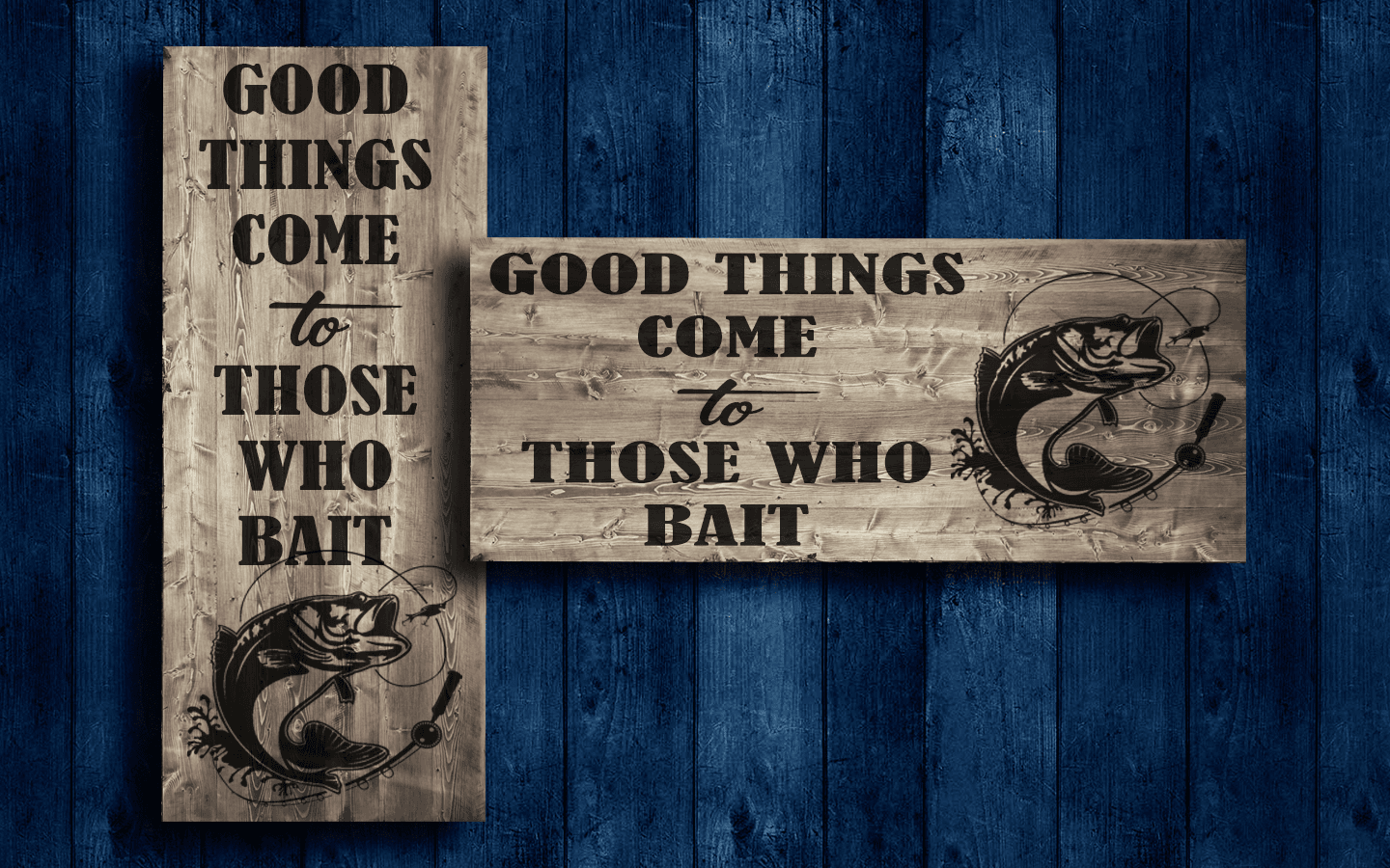 "Custom Wood Hunting & Fishing Signs – Rustic Outdoorsman Decor" | Starting at $87 6 