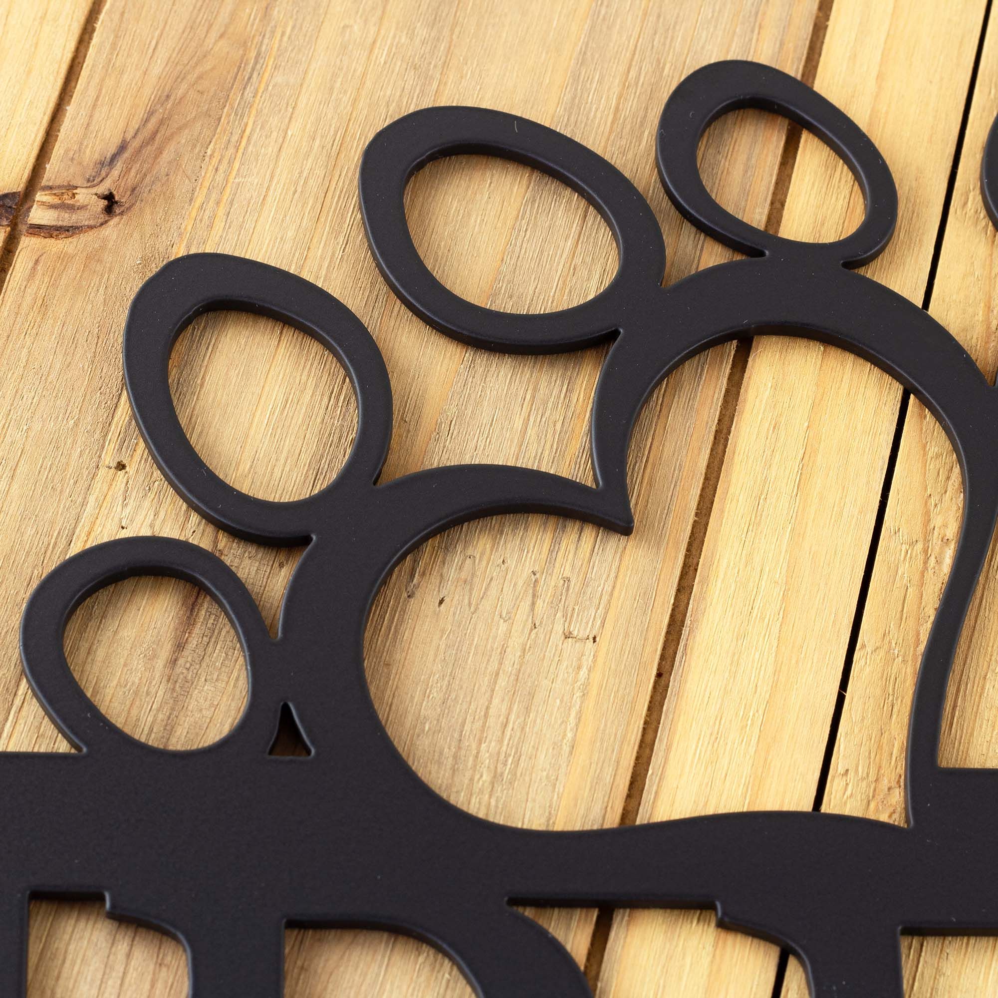 Custom Metal Dog Name Sign with Dog Paws 4 