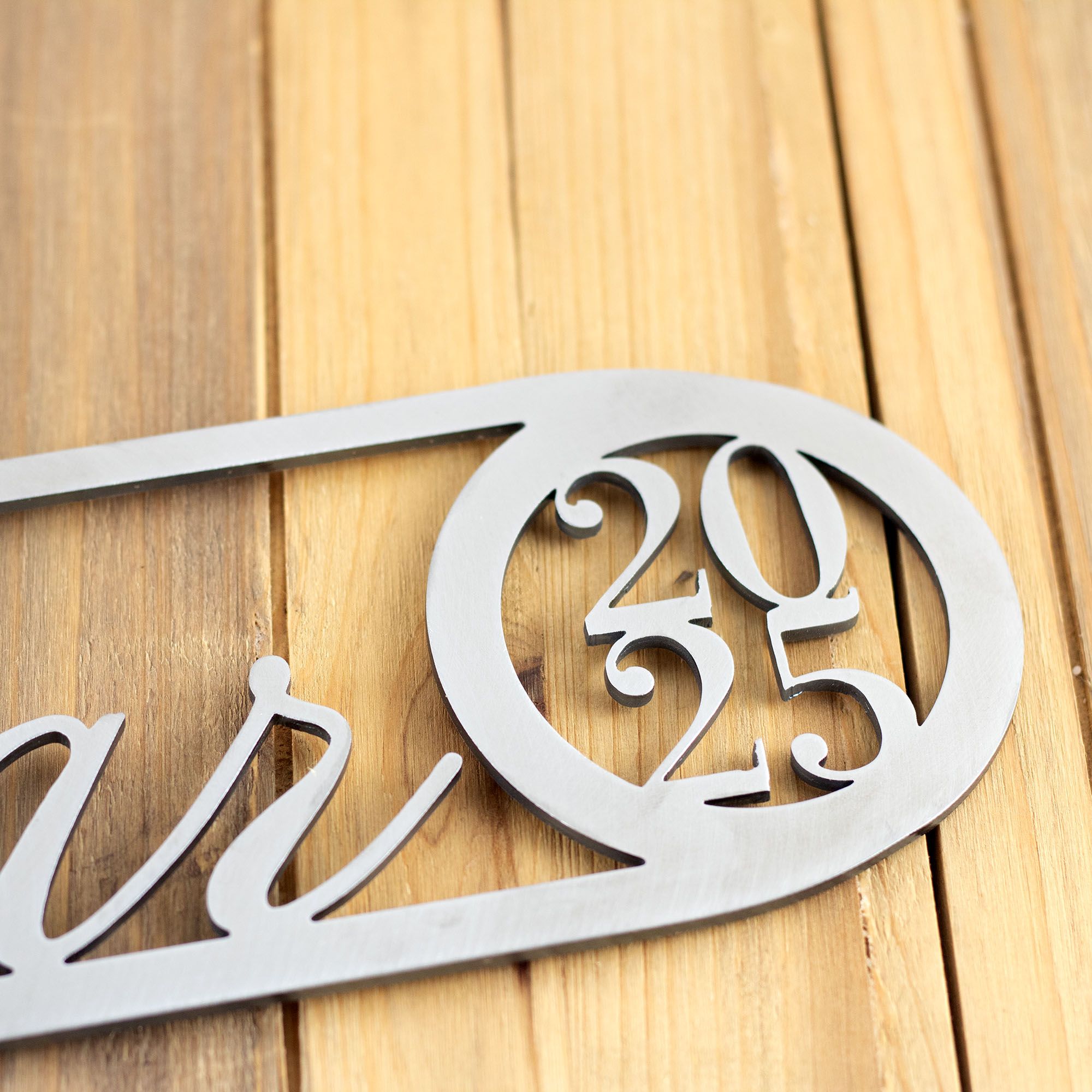 Personalized Newborn Baby Name and Birth Year Metal Sign, Safety Pin & Star, New Infant Boy or Girl Nursery Wall Art, Shower Keepsake Gift 2 