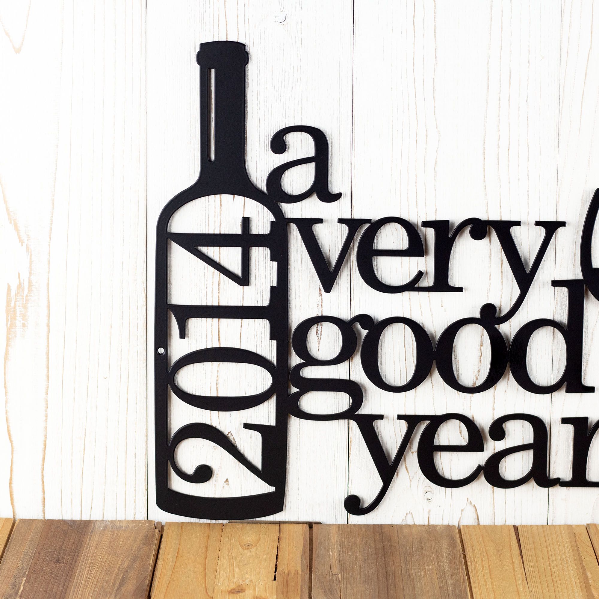 Personalized Wedding Anniversary Established Metal Sign, A Very Good Year Wall Art, Custom Wine Lover Housewarming Gift, Winery & Bar Plaque 3 