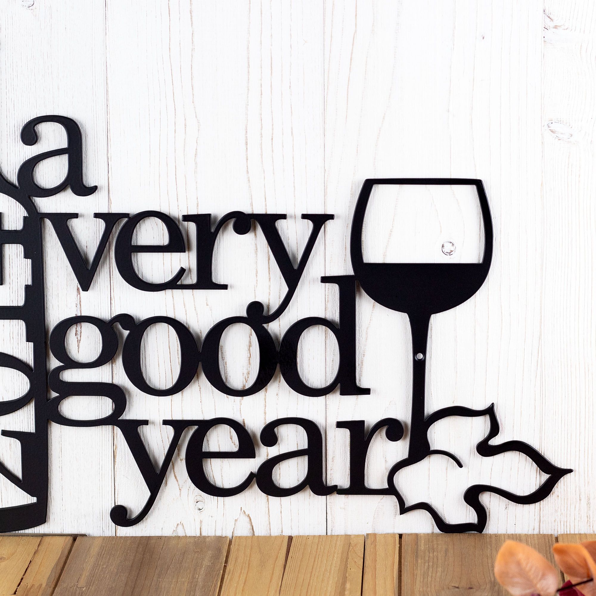 Personalized Wedding Anniversary Established Metal Sign, A Very Good Year Wall Art, Custom Wine Lover Housewarming Gift, Winery & Bar Plaque 4 