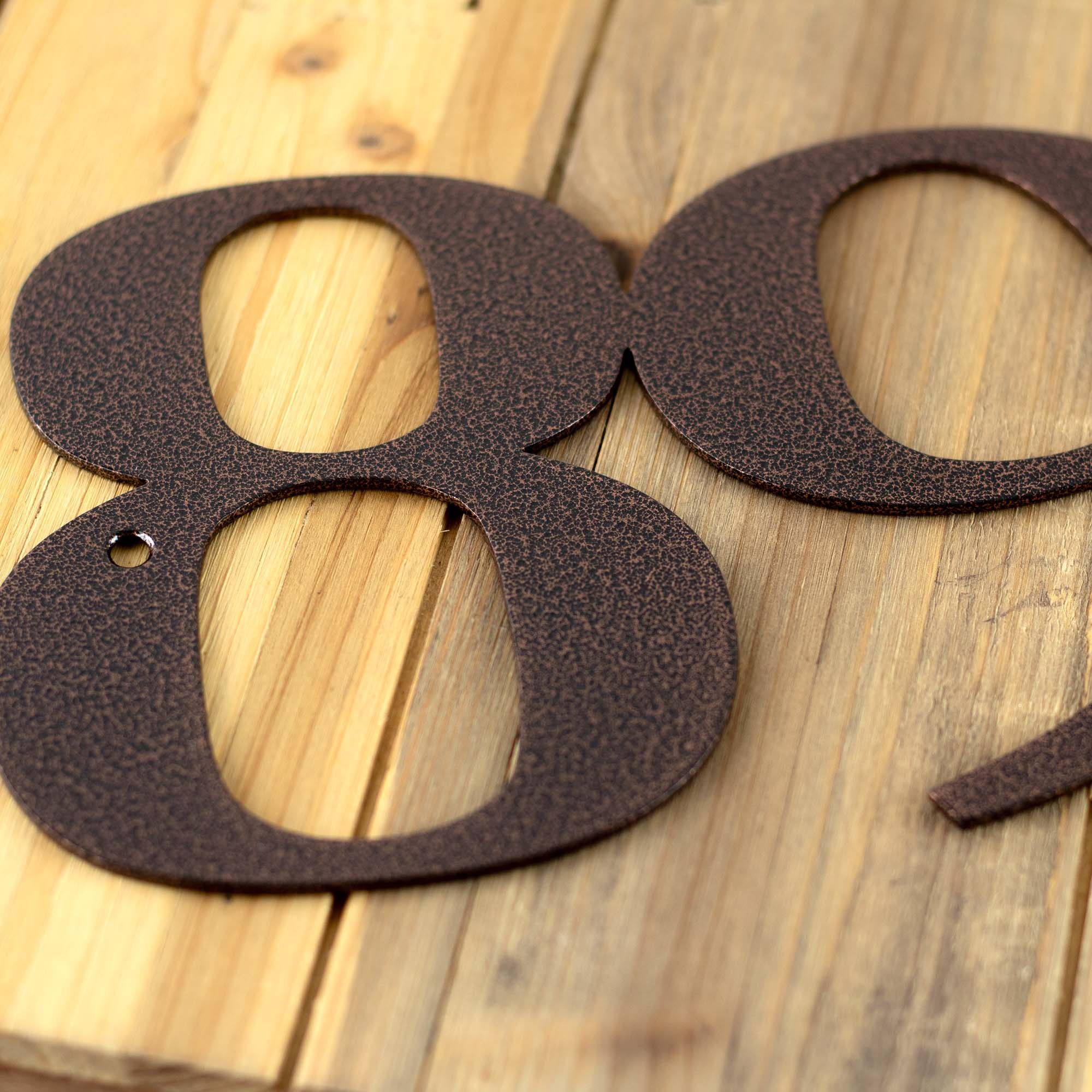 Custom Metal House Number Plaque, Personalized Horizontal Address Steel Sign, Minimalist Laser Cut Numbers for Farmhouse Entryway 2 