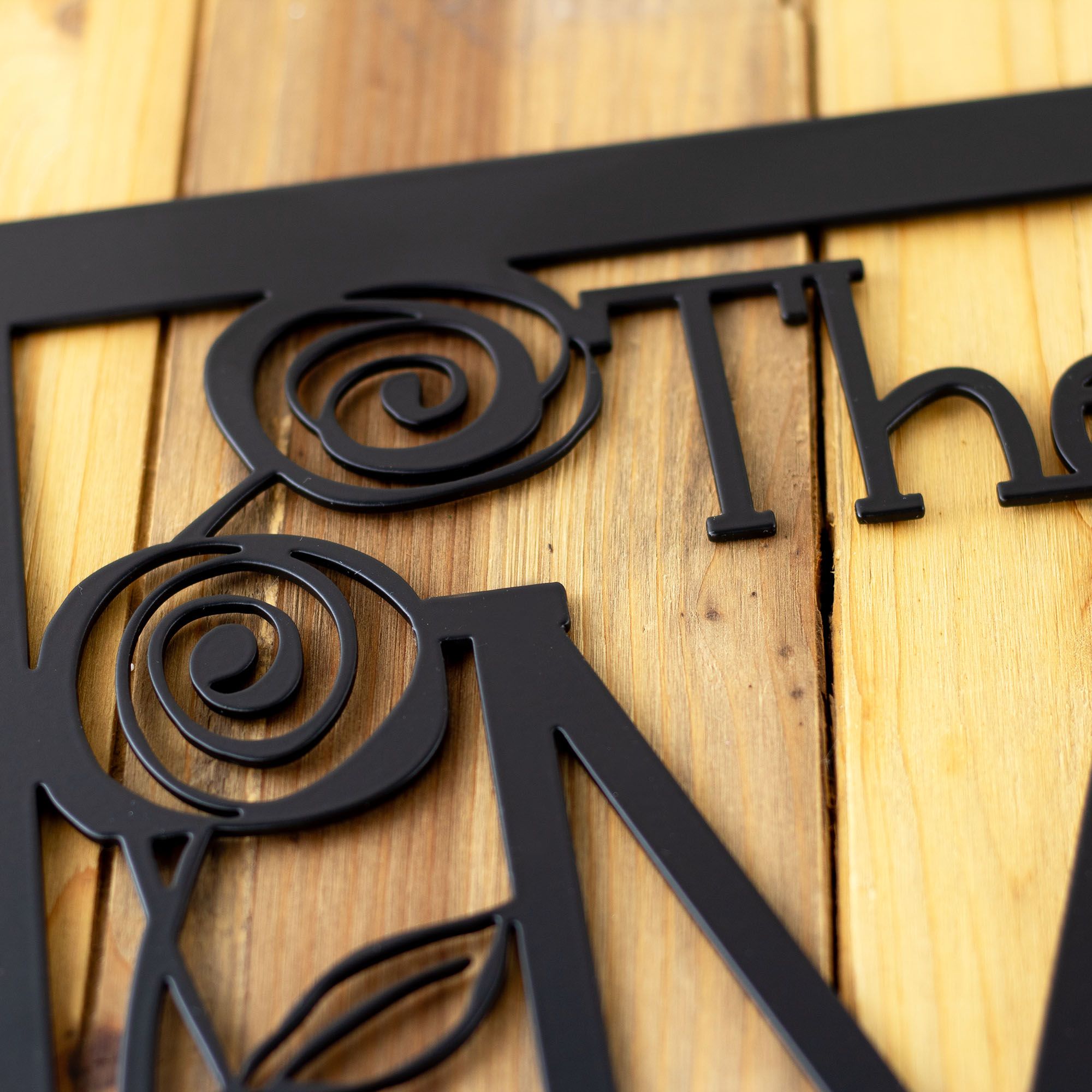 Last Name Sign for Wall, Address Sign for House, Roses, Metal Signs Personalized Outdoor, Yard Signs Personalized 2