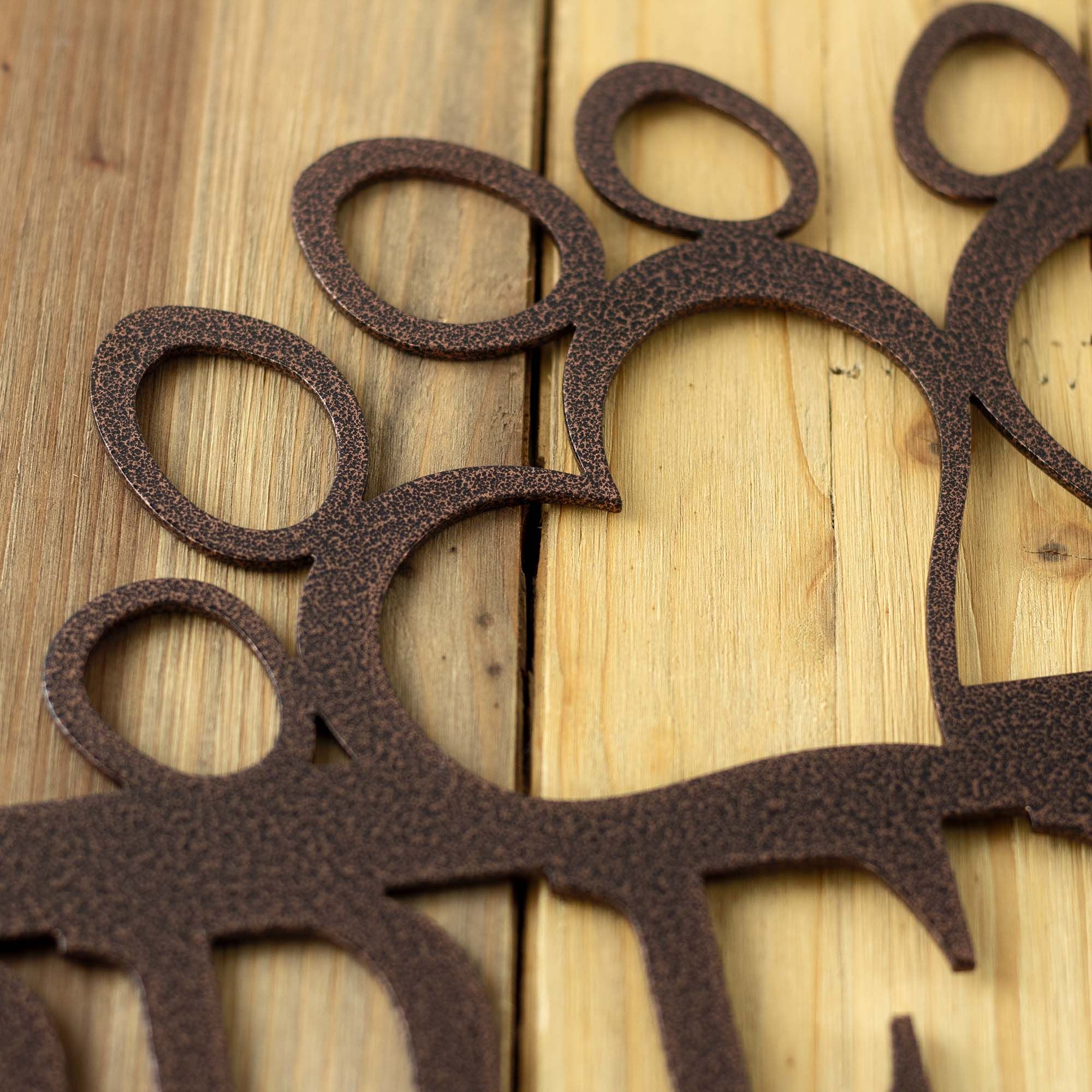 Custom Metal Dog Name Sign with Dog Paws 2 