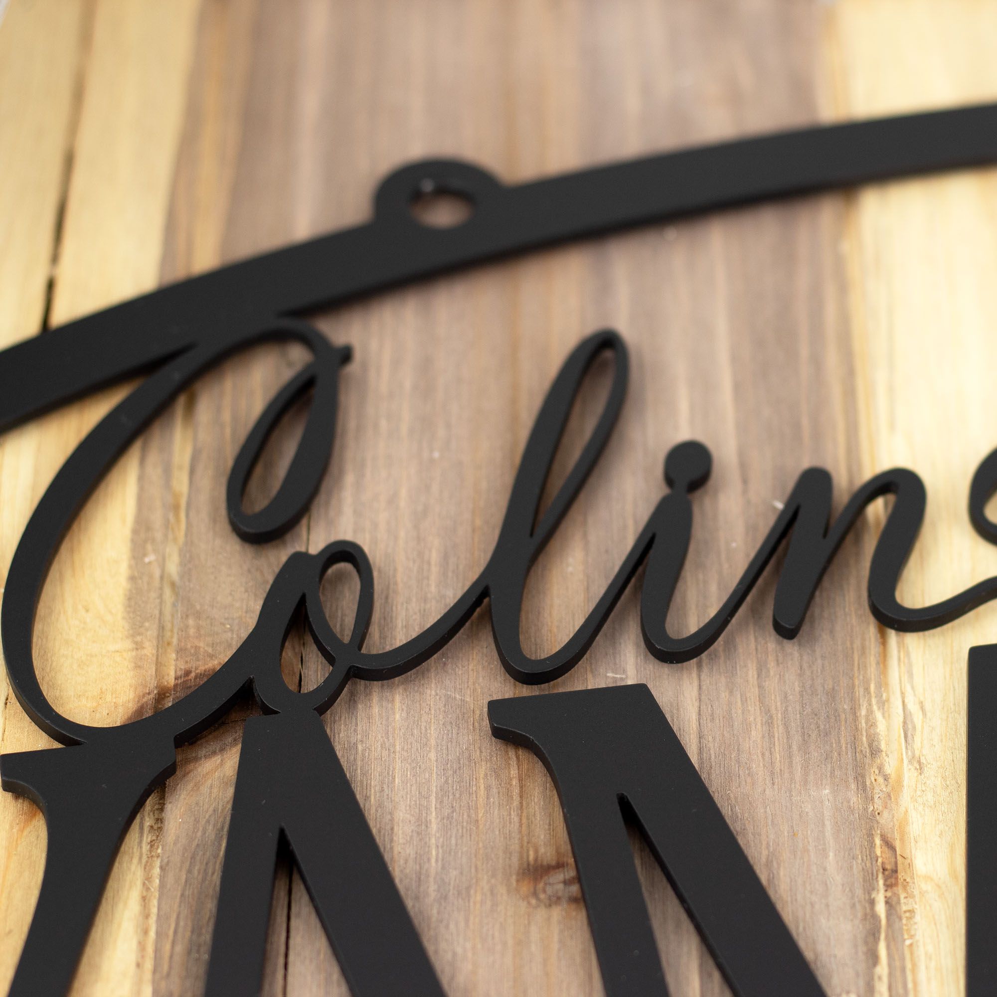 Personalized Family First & Last Name Metal Sign with Custom Cursive Child Names, Rustic Outdoor Oval Steel Plaque, 11 Year Anniversary Gift 2 
