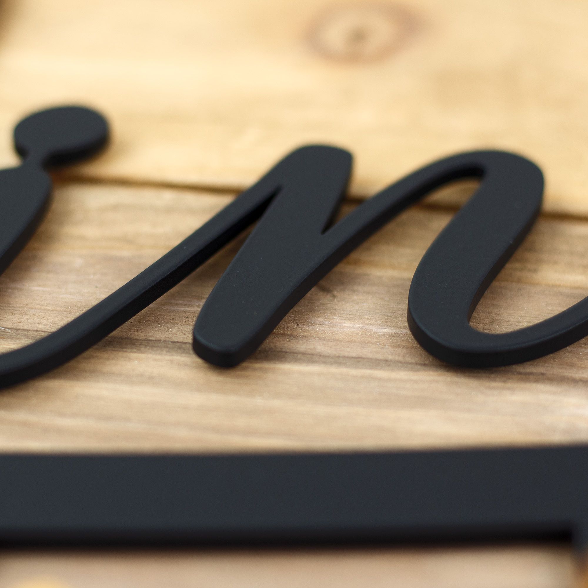 Hanging Oval Metal Name Sign with Script Lettering 2 