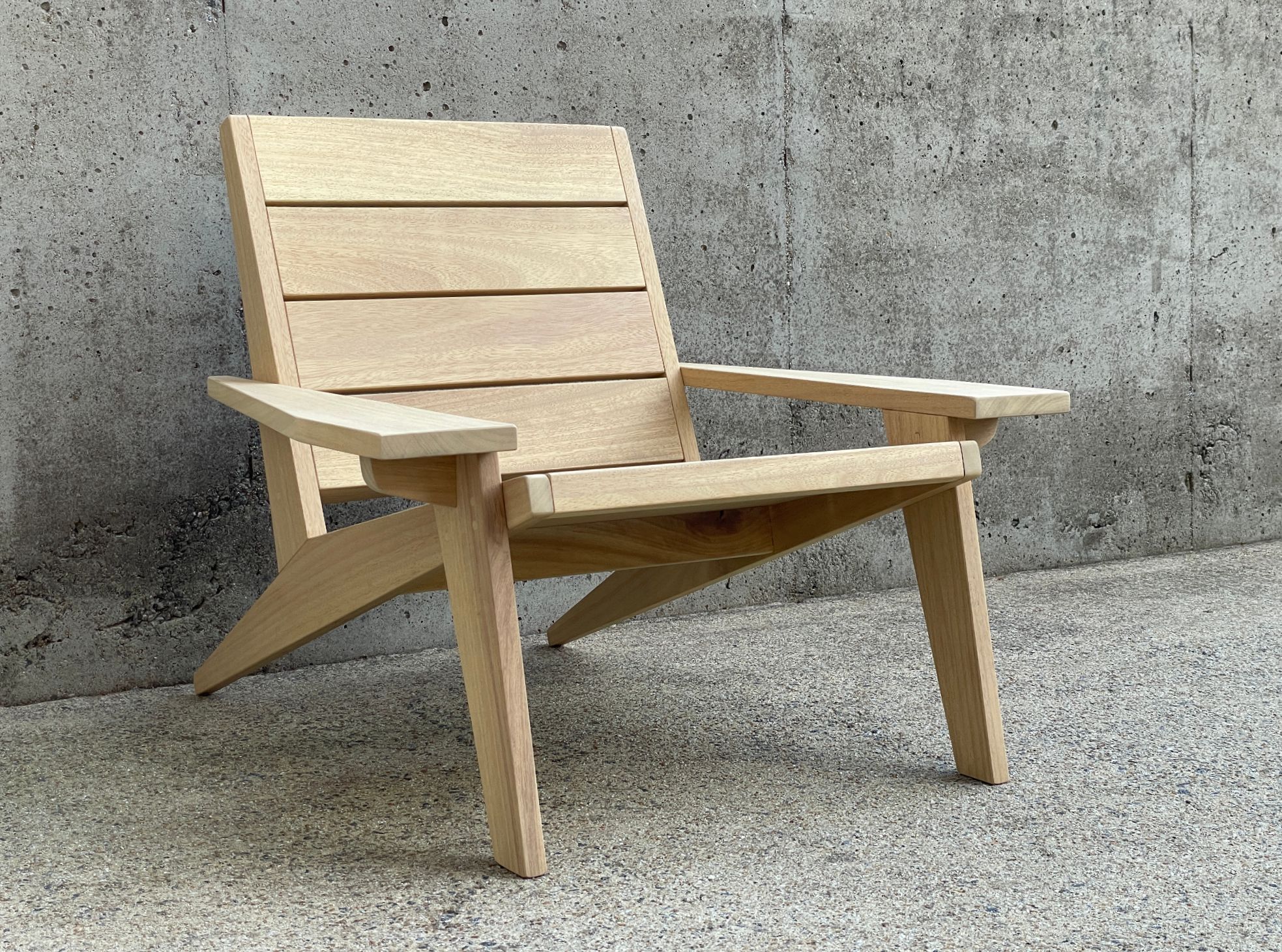 Modern Teak Adirondack Outdoor Lounge Chair - Modarondack