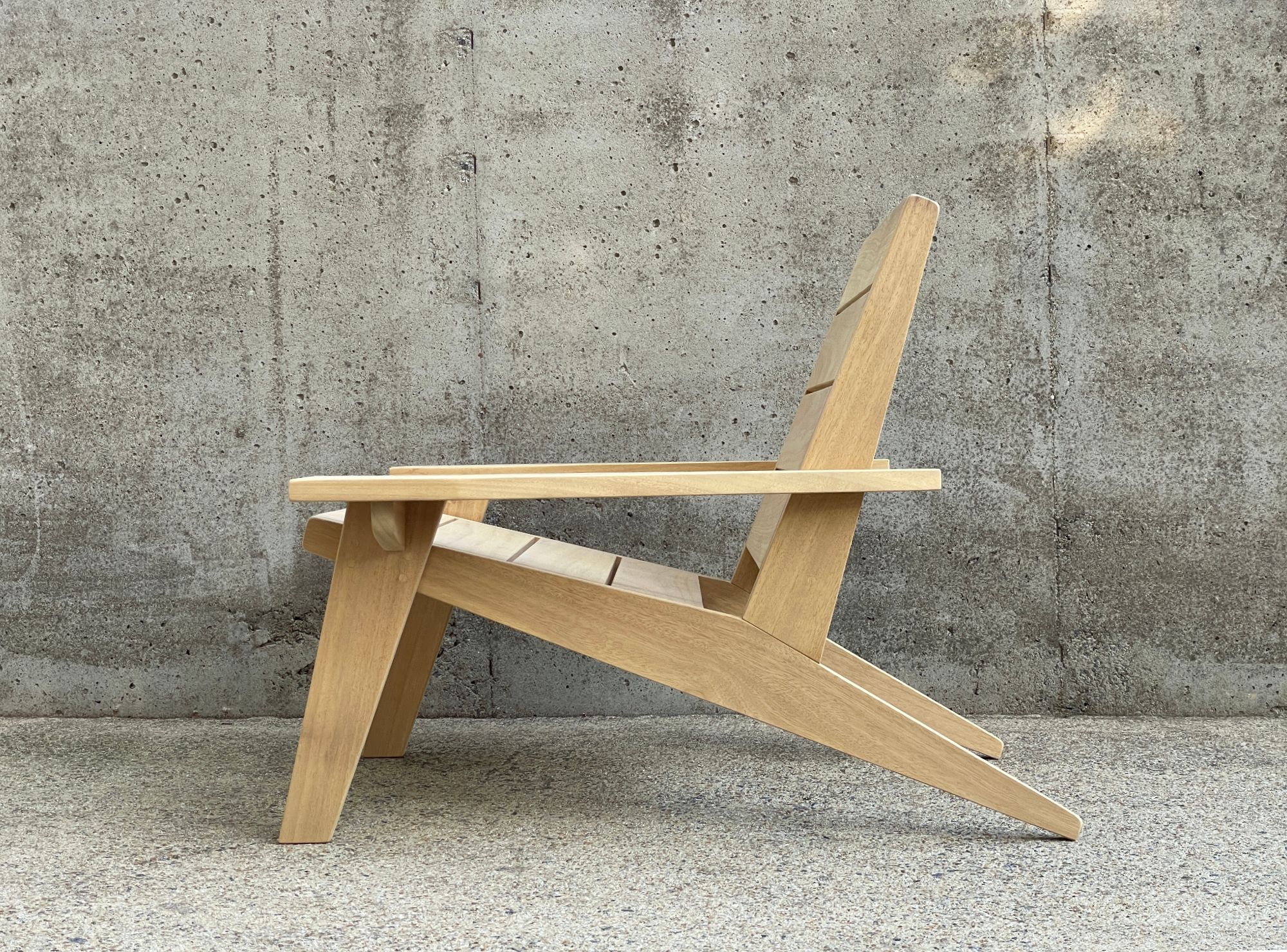 Modern Teak Adirondack Outdoor Lounge Chair - Modarondack 3 