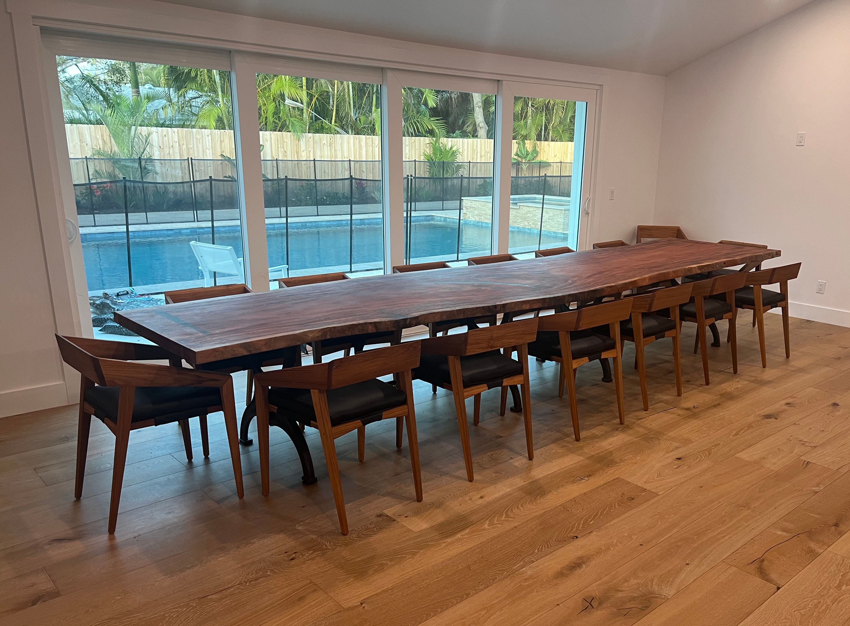 Modern Walnut Or Oak Armchairs 5 