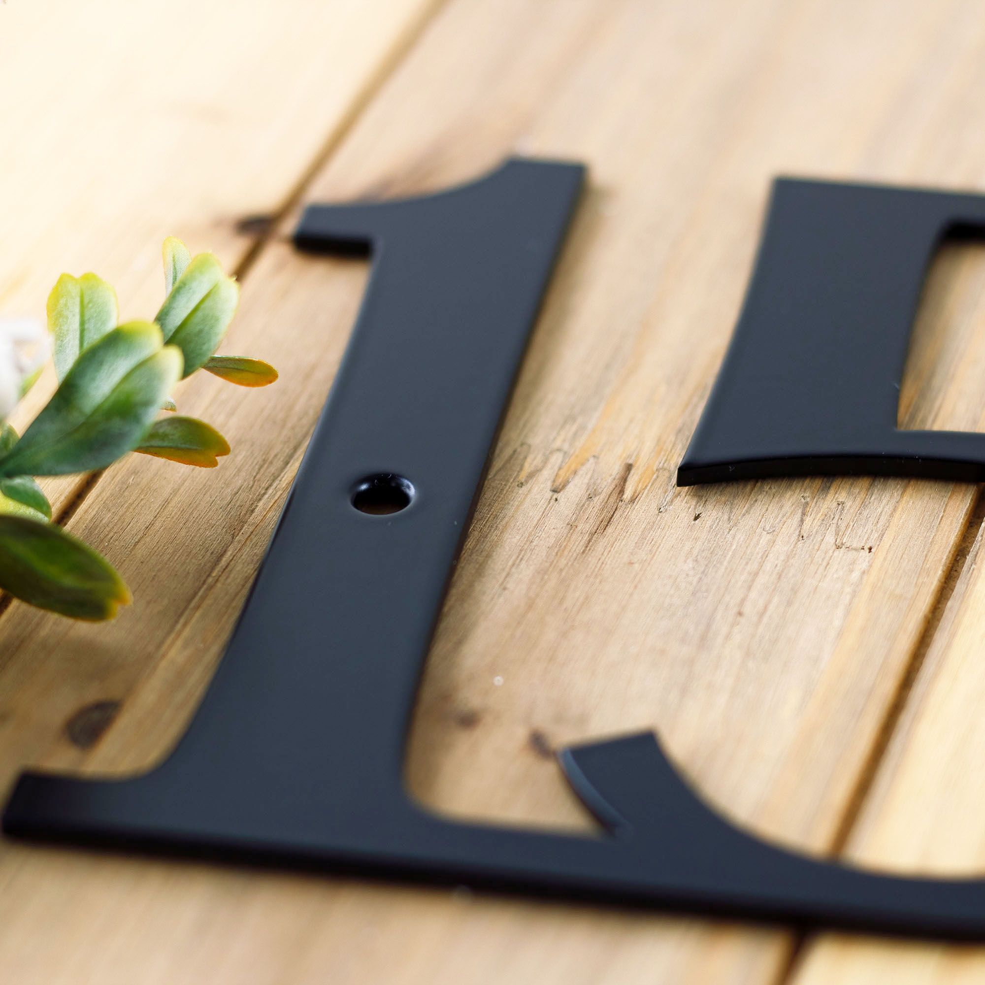 Custom Steel Address Sign, Personalized Metal Numbers, Horizontal Laser Cut House Number Plaque, Housewarming Gift for New Homeowner 4 