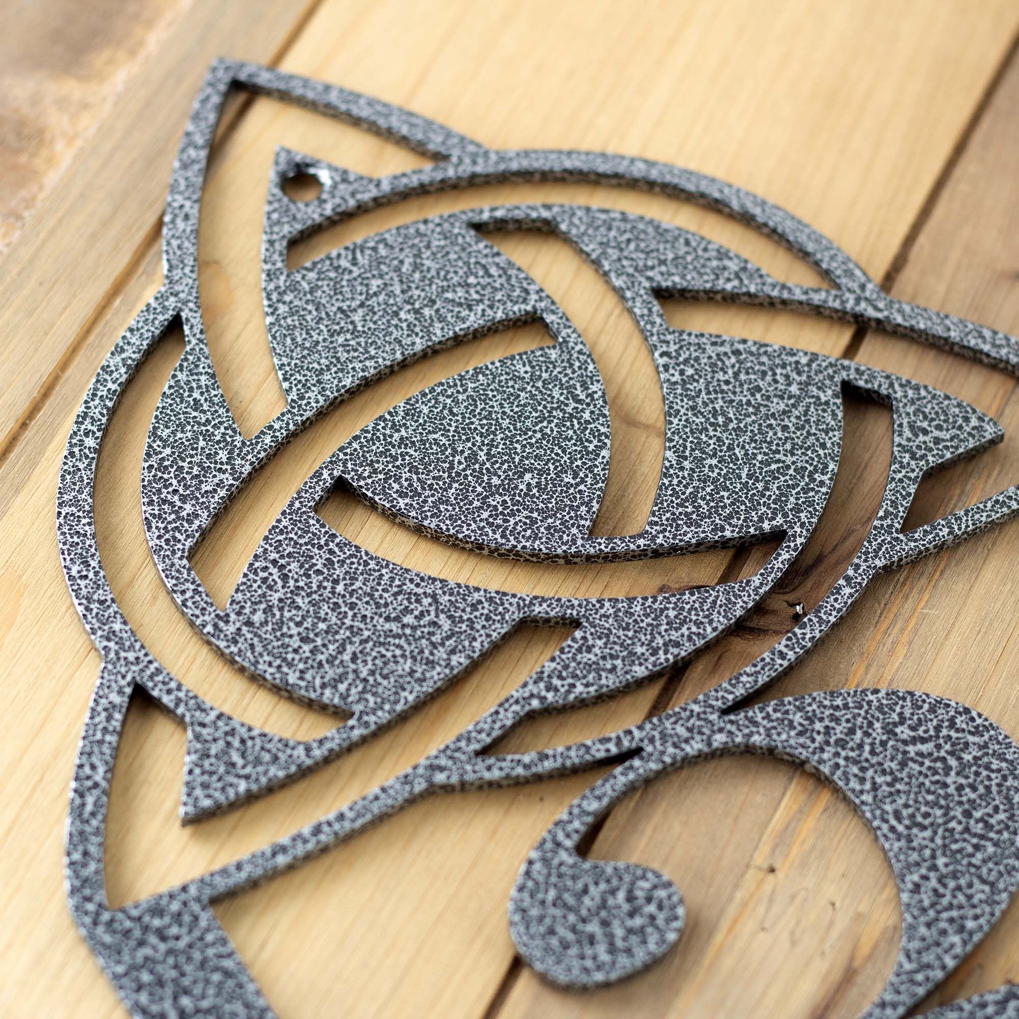 Vertical House Number Metal Plaque with Celtic Knots 5 