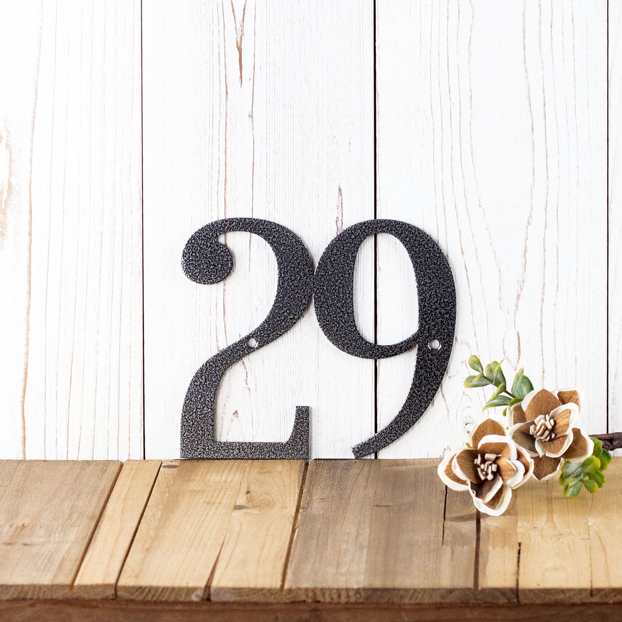 Custom Metal House Number Sign, Personalized Address Steel Plaque, Horizontal Entryway Numbers, Stylish Housewarming Gift for New Homeowner 5 