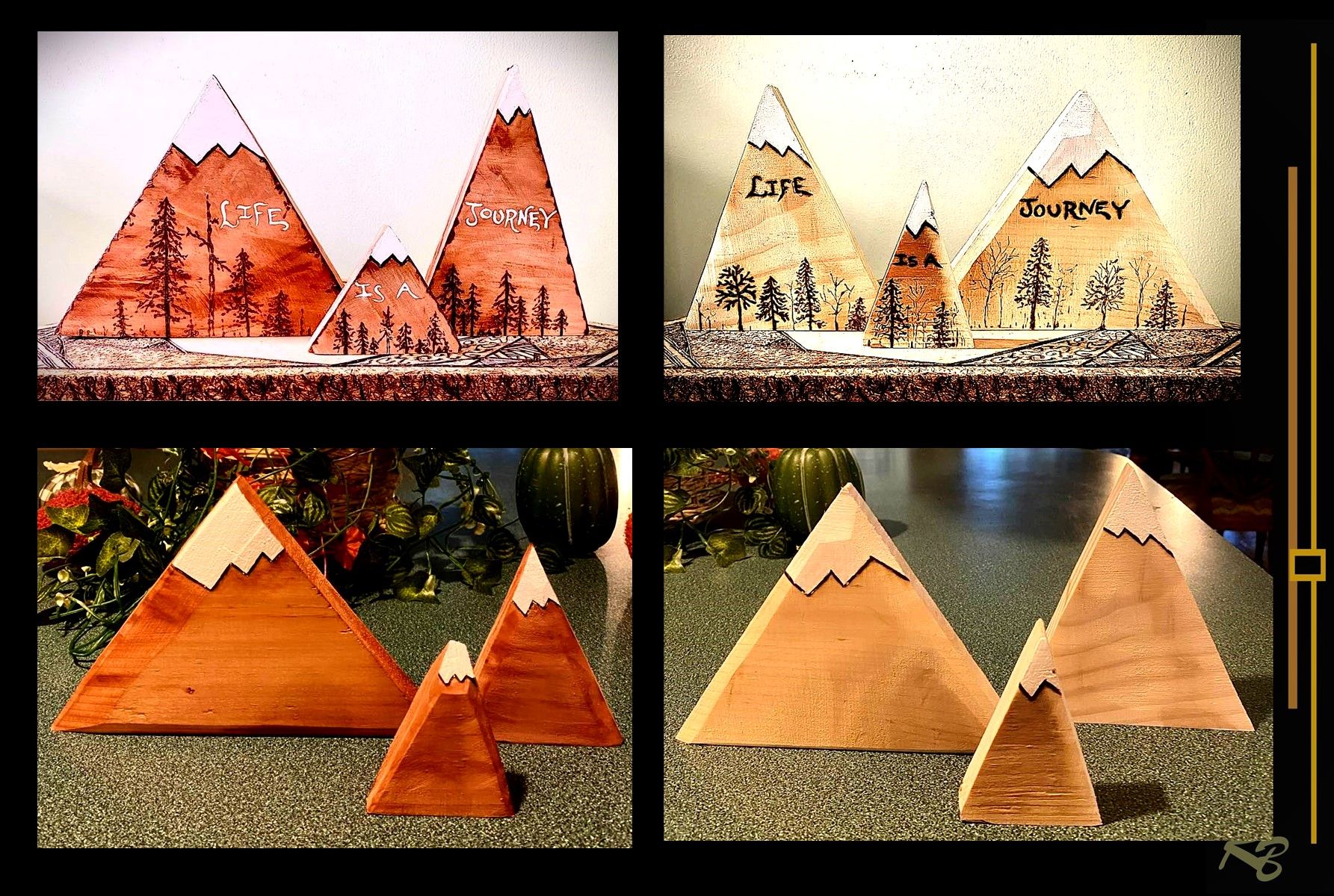 Life is a Journey, Wood Mountains, Mountain Art, Decor, Mountains