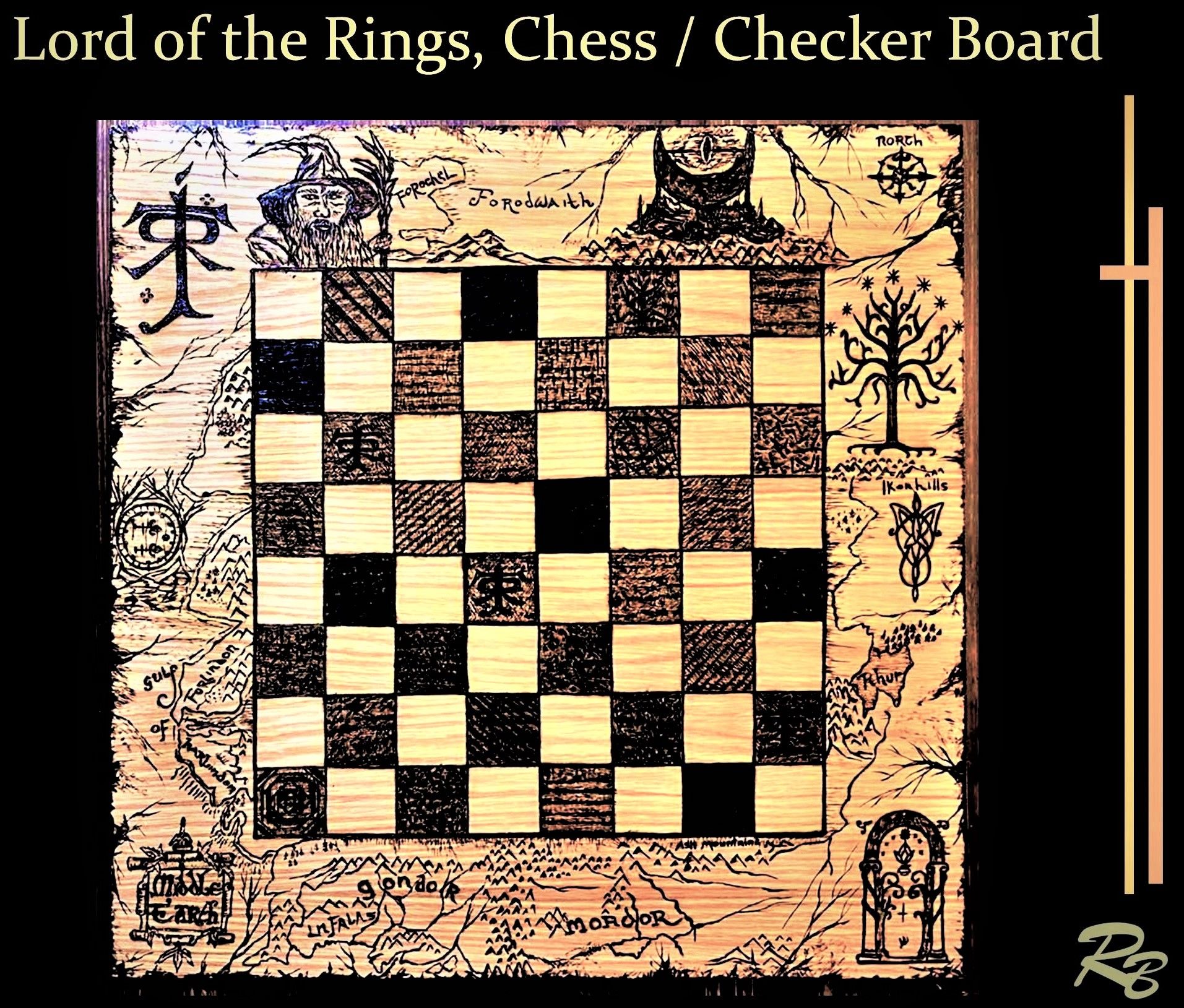 Chessboard, Gamehendge, Phish, Land Of Lizards, Custom Design, 4 
