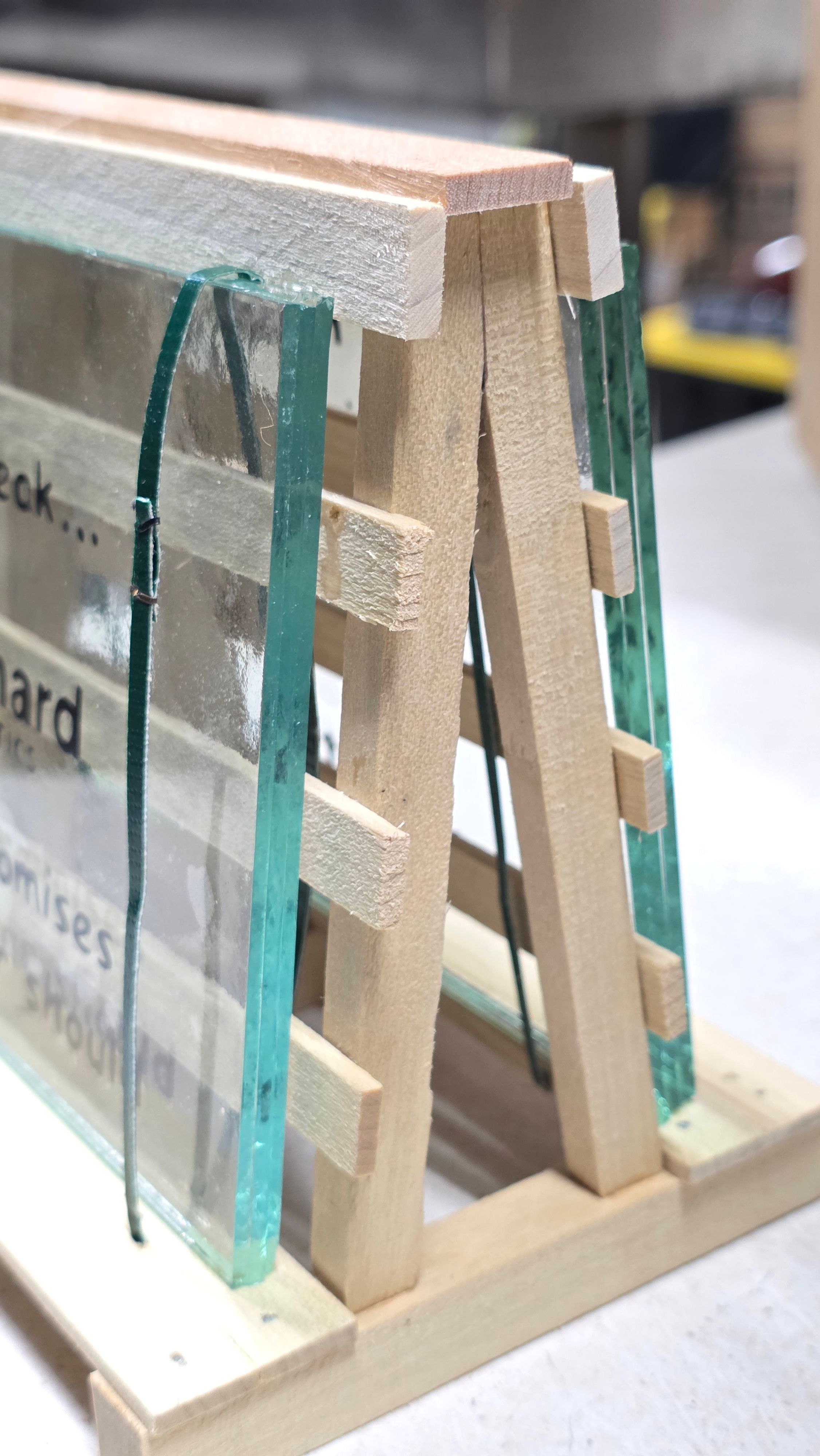 Promises Don’t Break – Custom Glass Pallet Desk Art for Business & Corporate Gifts 4 