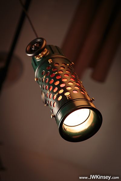 Ocularius Lantern: An Industrial Themed Hanging Pendant Lamp 4 